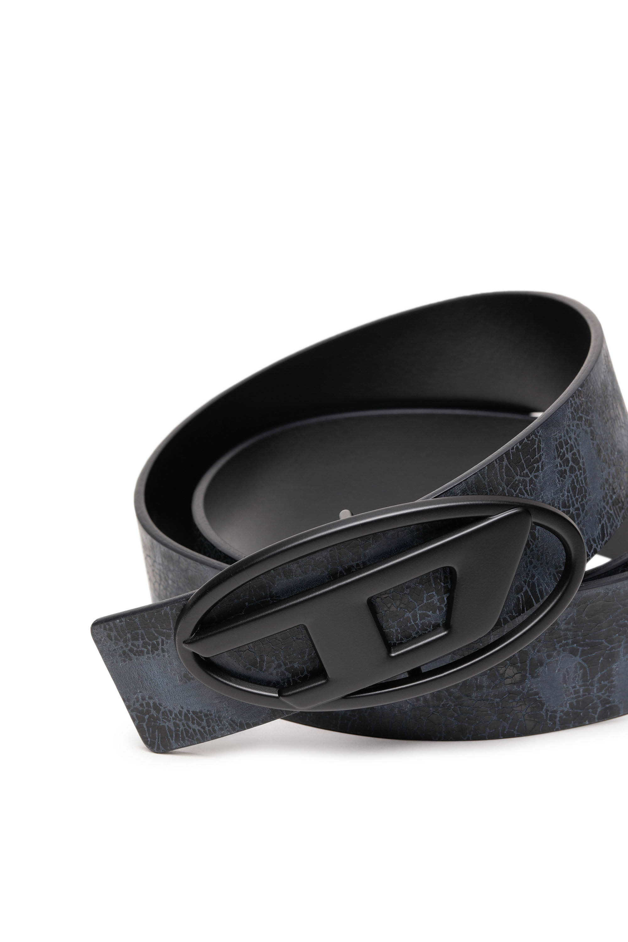 Mens Accessories Belts DIESEL Reversible Leather Belt With D Buckle in Black for Men 