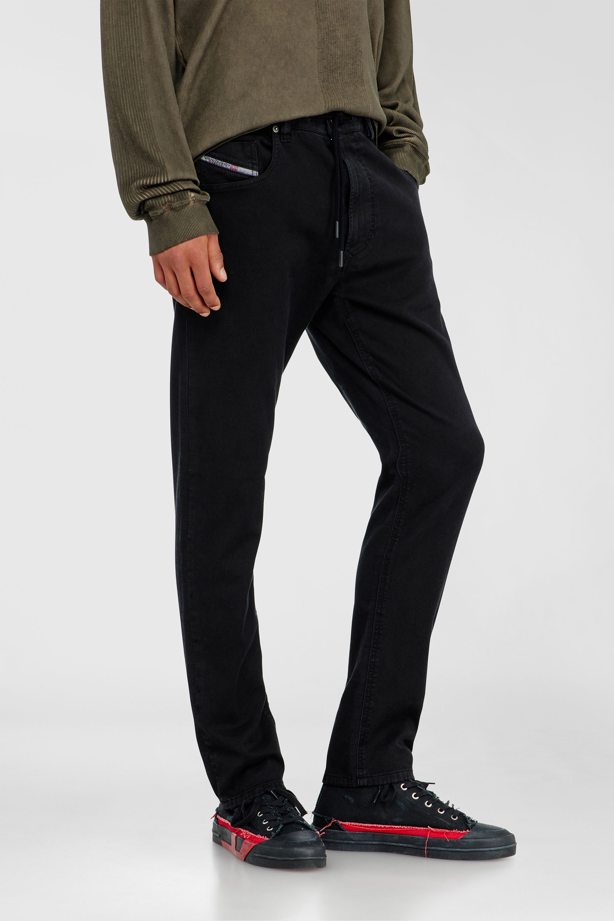 Diesel - Man's Regular 2032 D-Krooley Joggjeans&reg; 068NH, Black/Dark grey - 5