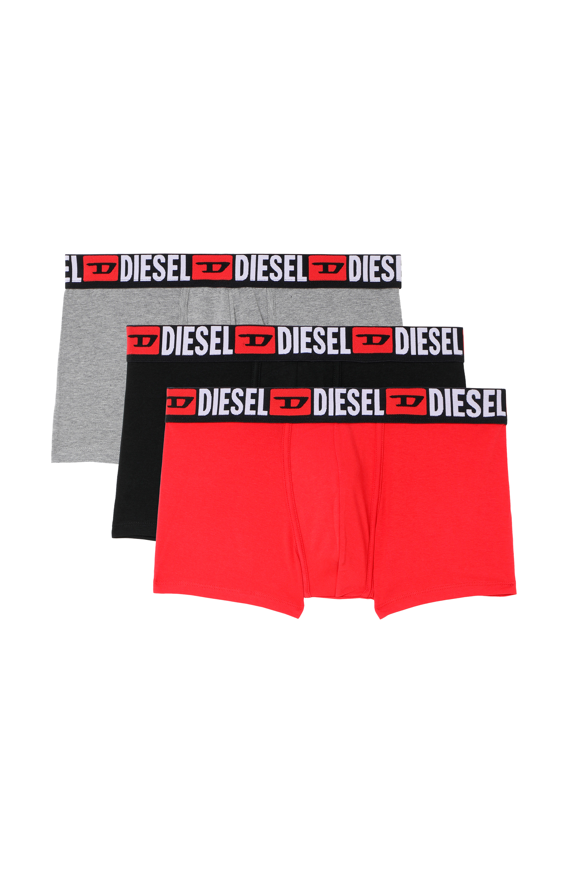 Diesel - UMBX-DAMIENTHREEPACK, Man Three-pack of all-over logo waist boxers in Multicolor - Image 1