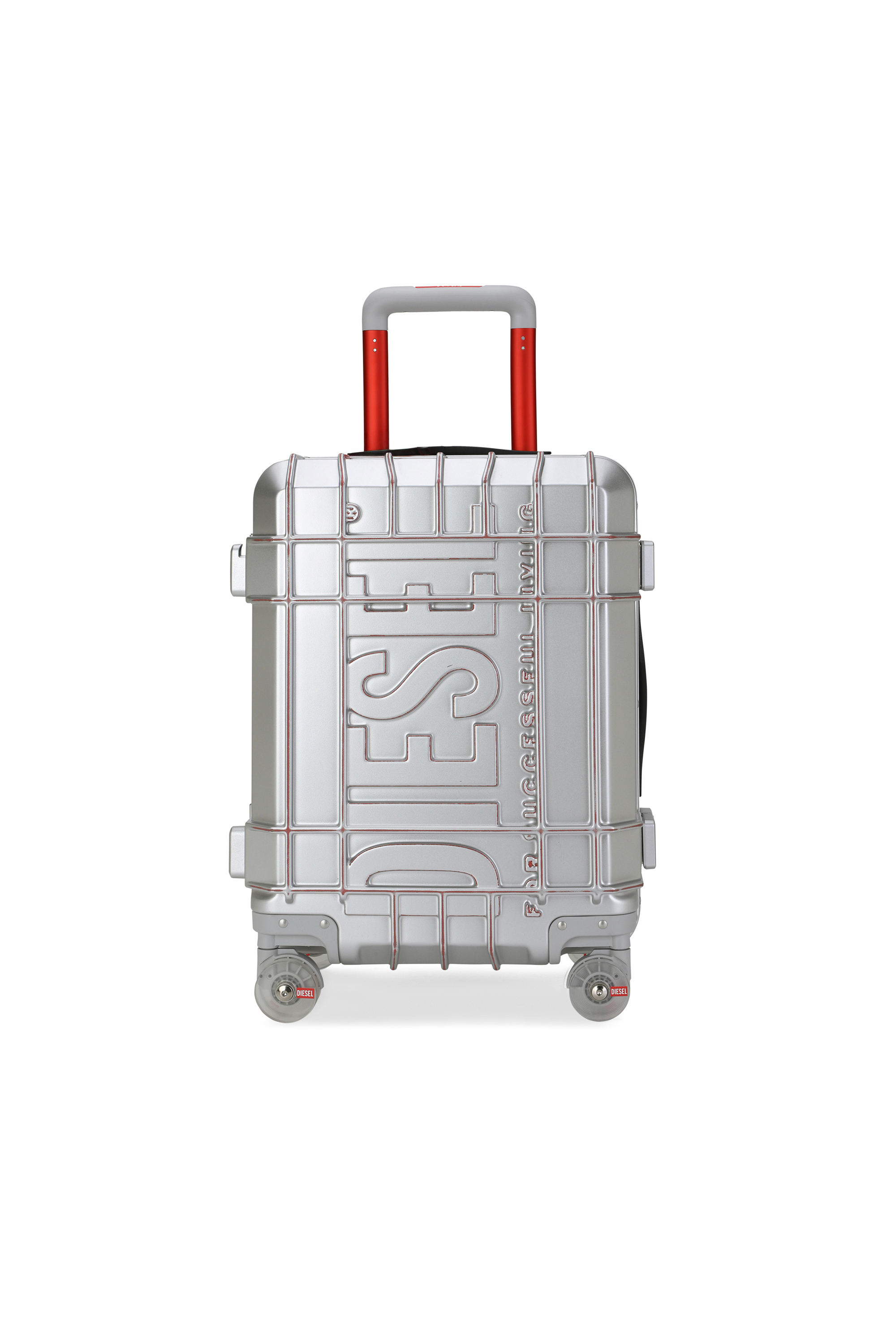 Diesel - DIESEL PC STRONG IMAGE TROLLEY- DSL003, Unisex's Rugged suitcase size S in Silver - 2