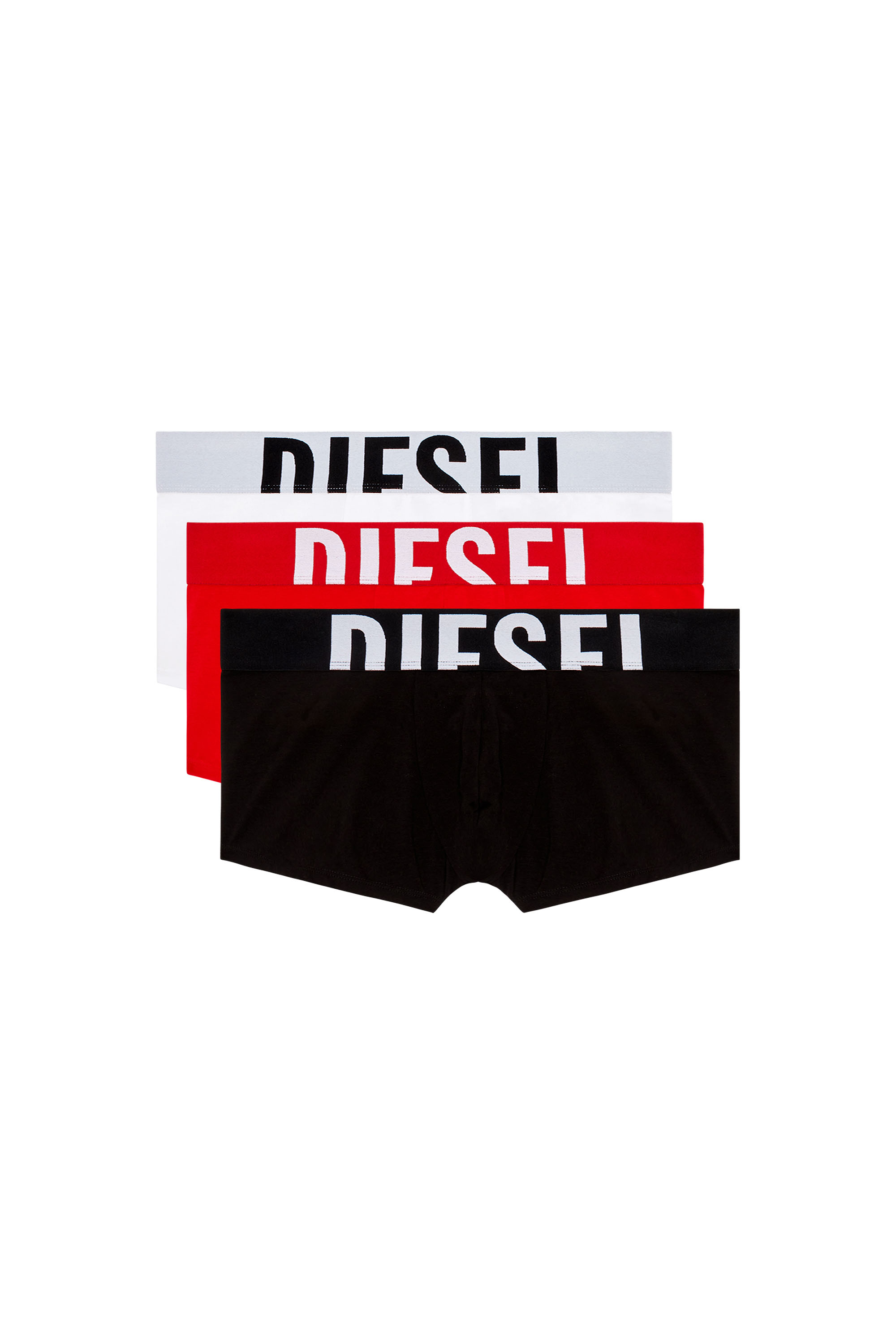 Diesel - UMBX-DAMIENTHREEPACK-5.5EL, Man's Three-pack boxer briefs in stretch cotton in Black/White - 2
