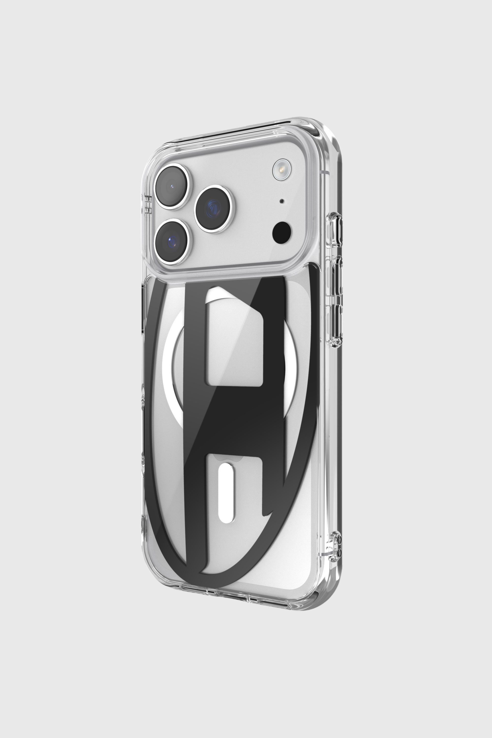 Diesel - 60417 AOP CASE, Unisex's Oval D metallic case with magsafe for iPhone 17 Pro in Black - 3