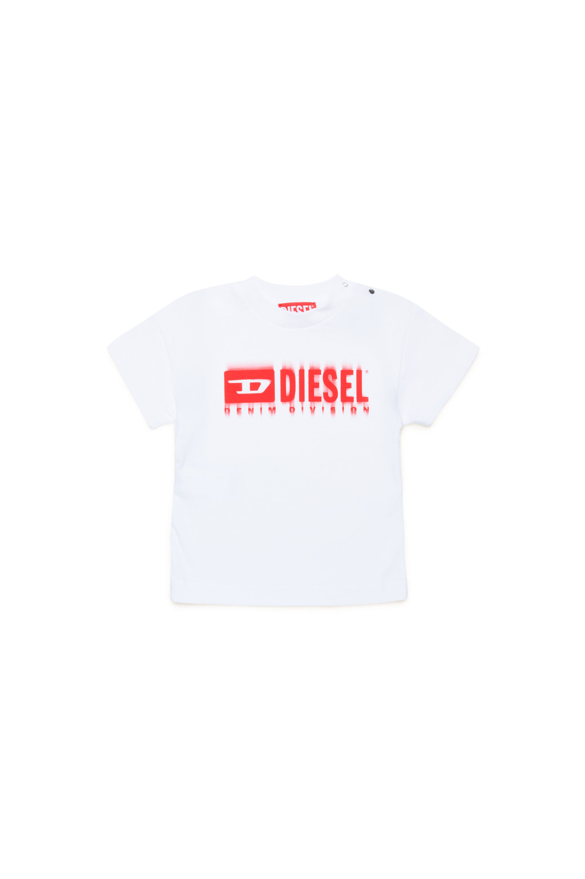 Diesel - TDIEGORL6MAB, Unisex's T-shirt with smudged logo in White - 1