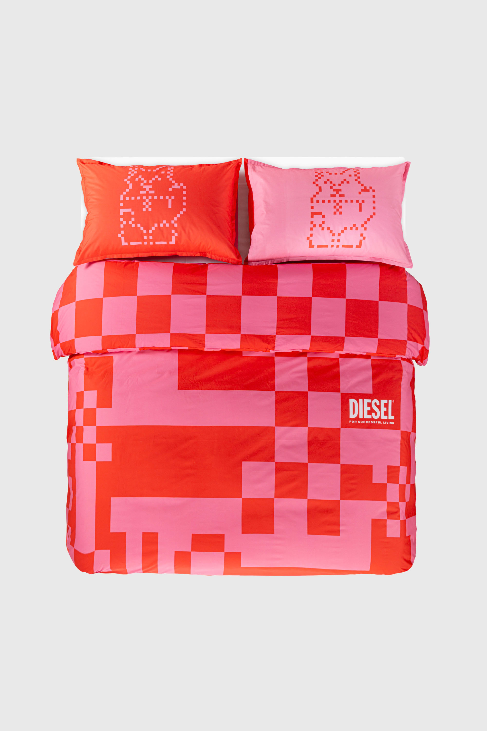 1018118  PIXEL DUCKS PINK/RED PERCALE DU