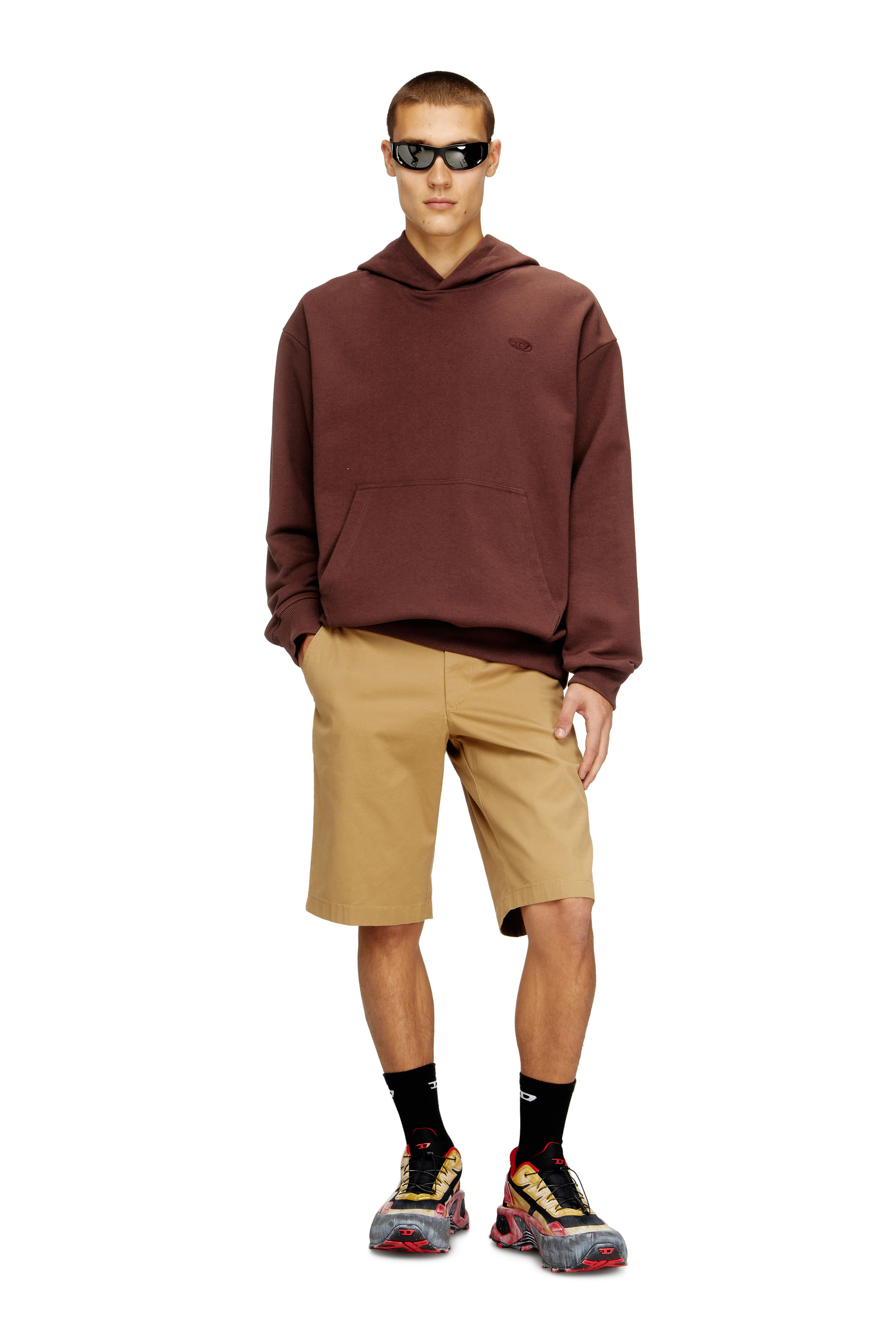 Diesel - P-DEFINE-SHORT-EPCH, Man's Stonewash cotton shorts in Beige - 2