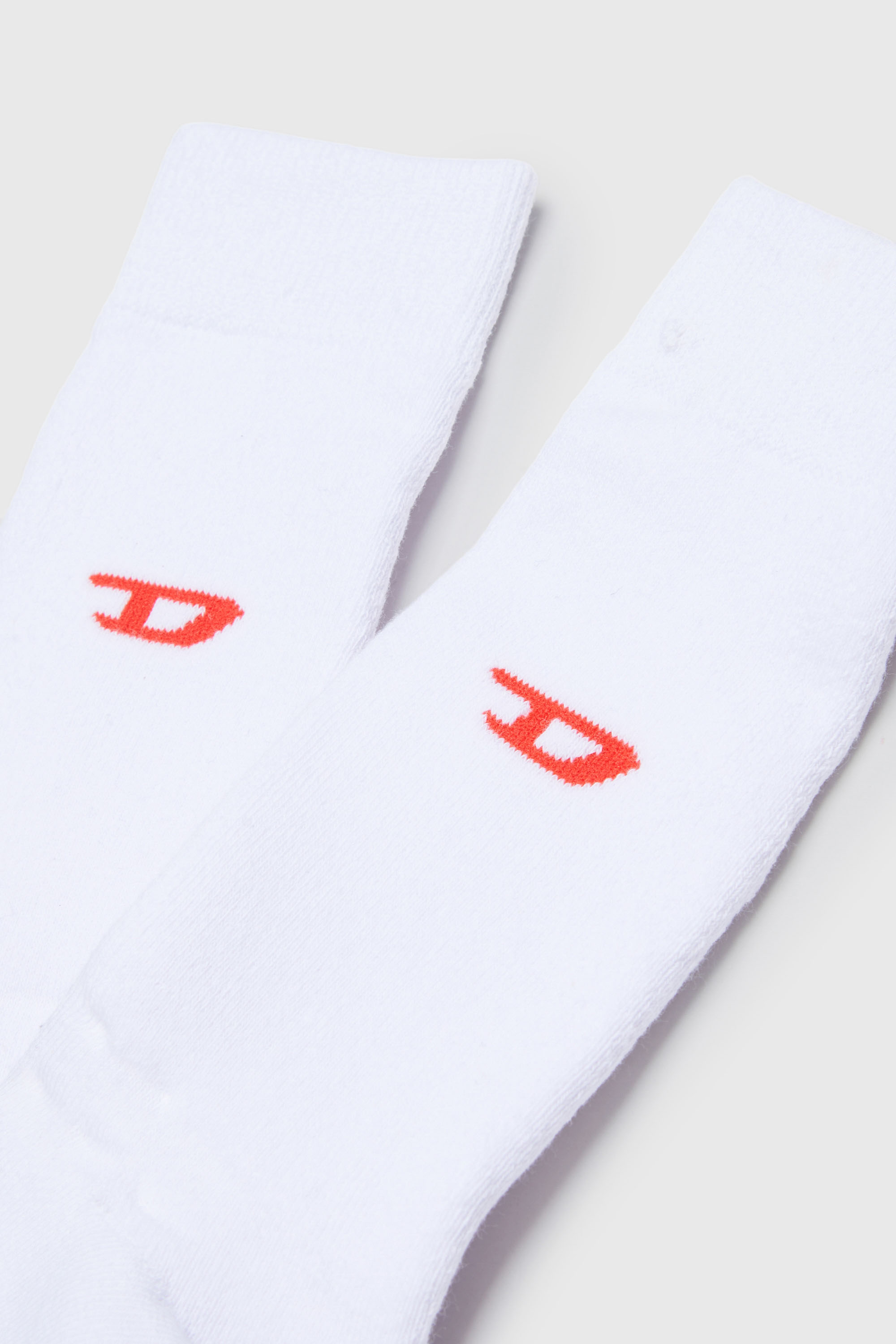 Diesel - ZSENDYBIPACK, Man's Two-pack cotton socks with logo details in White/Green - 3