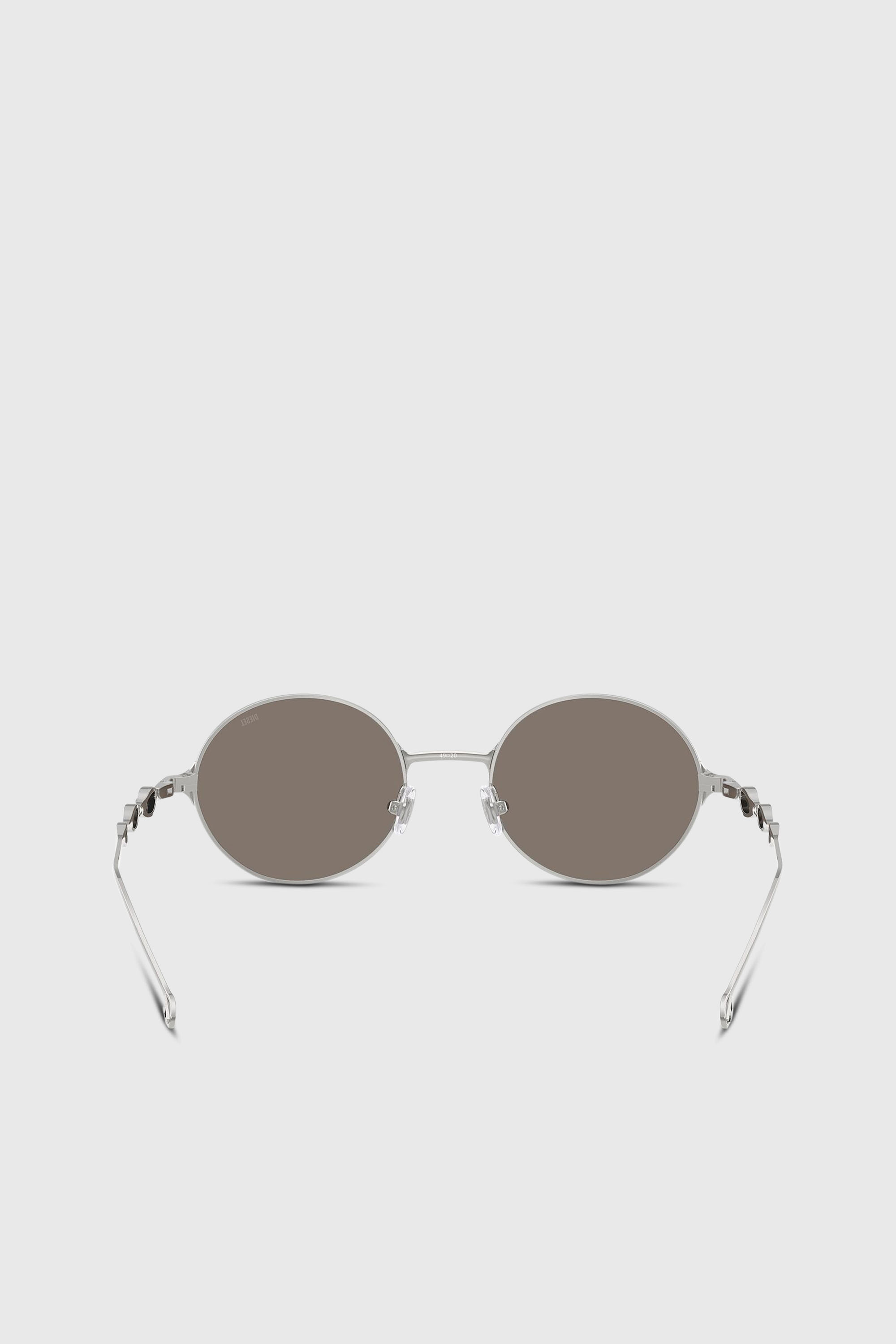 Diesel - 0DL1008, Unisex's Round sunglasses in Silver - 3