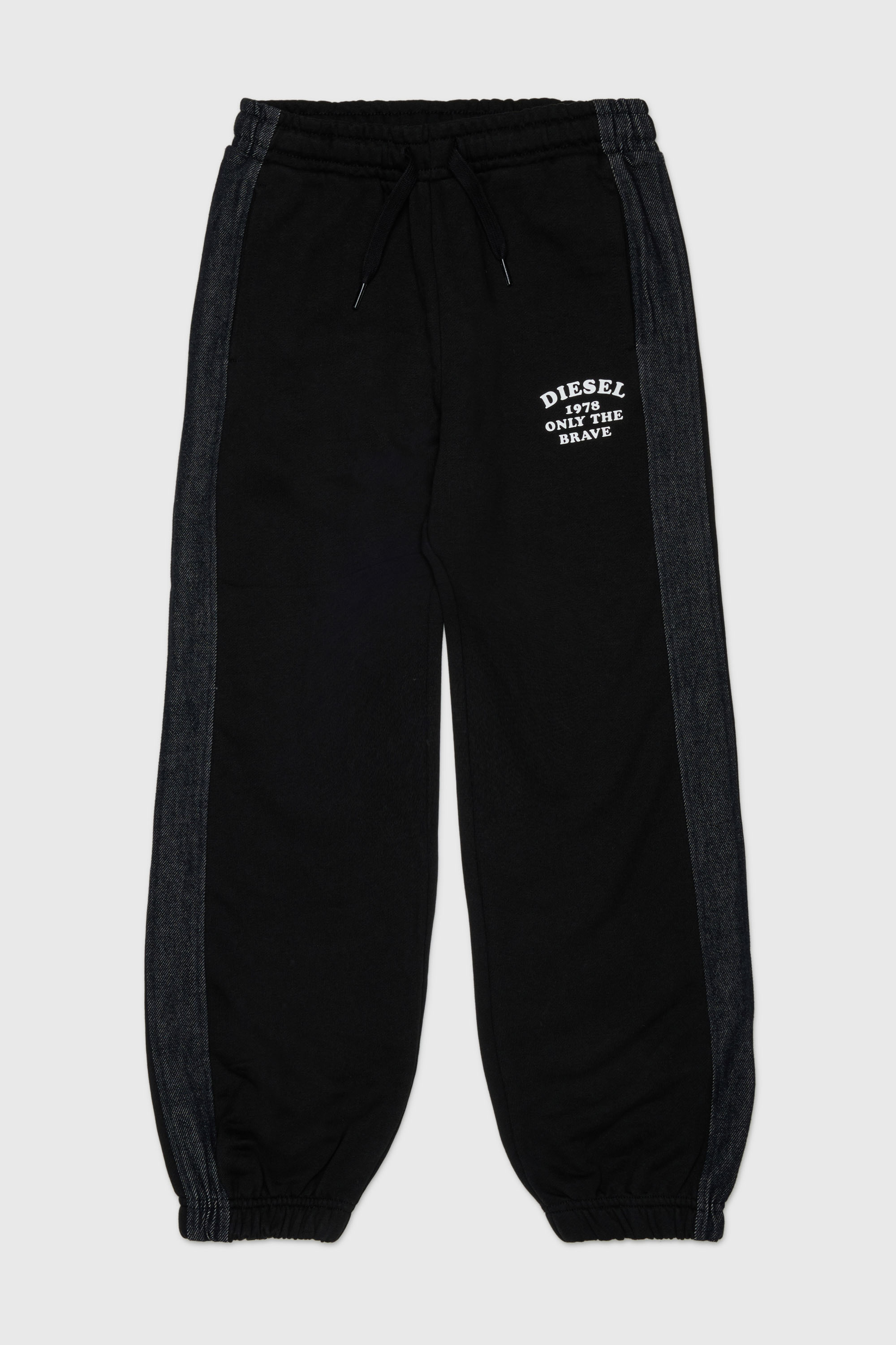 Diesel - PTEAN, Man's Sweatpants with denim side bands in Black - 1
