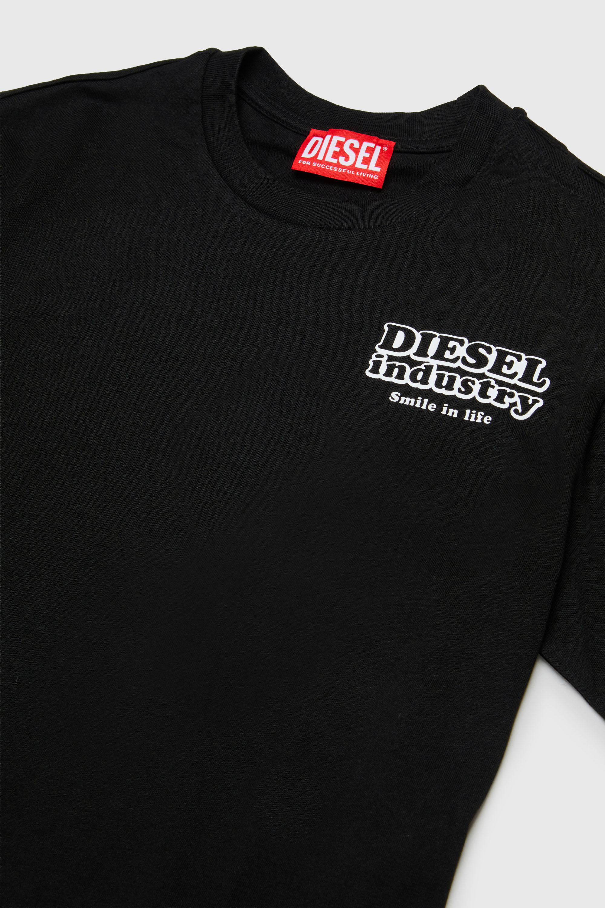 Diesel - TLODIM OVER, Man's T-shirt with Diesel Industry print in Black - 3