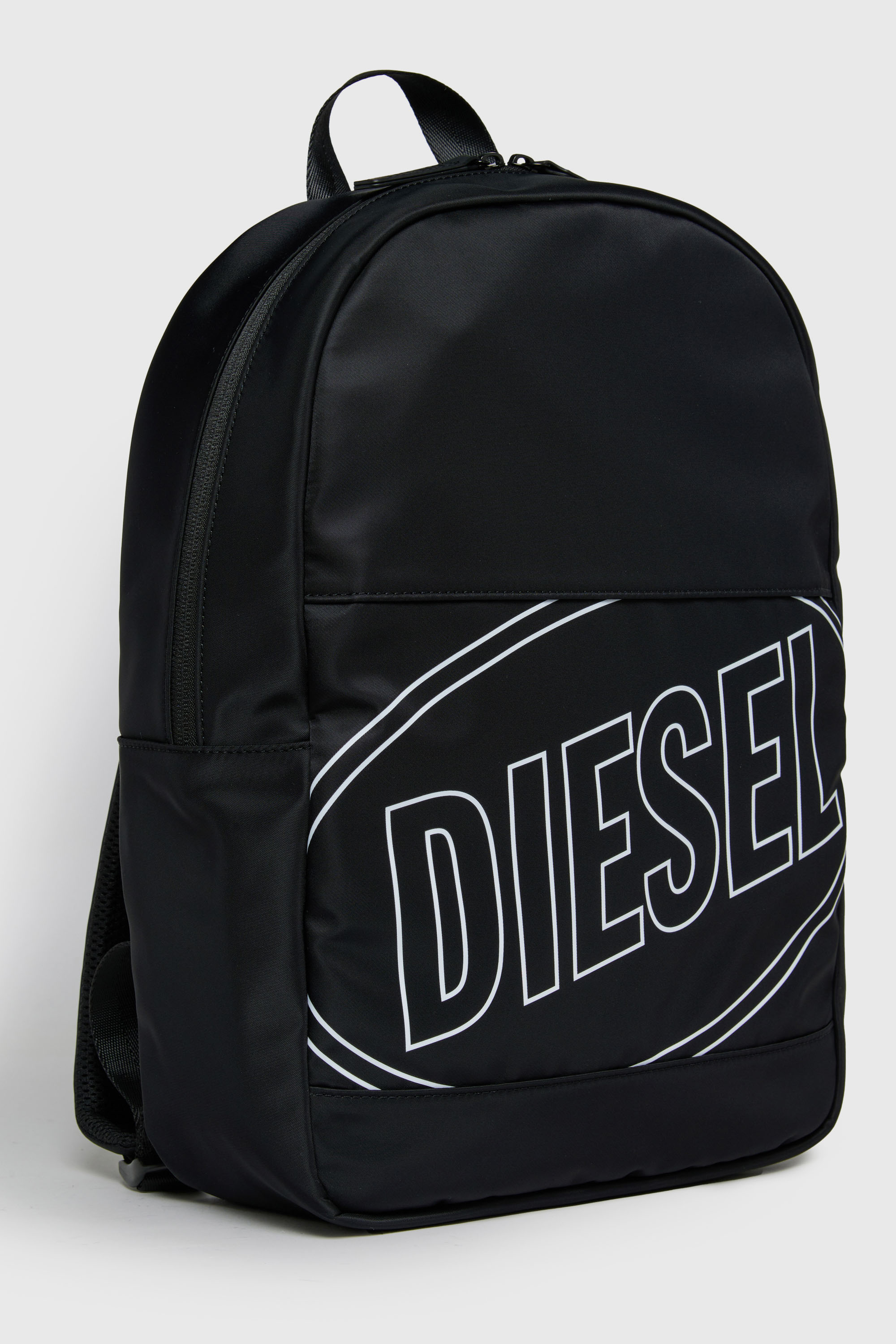 Diesel - WCIRCLE, Man's WCIRCLE - Nylon backpack with logo print in Black - 3