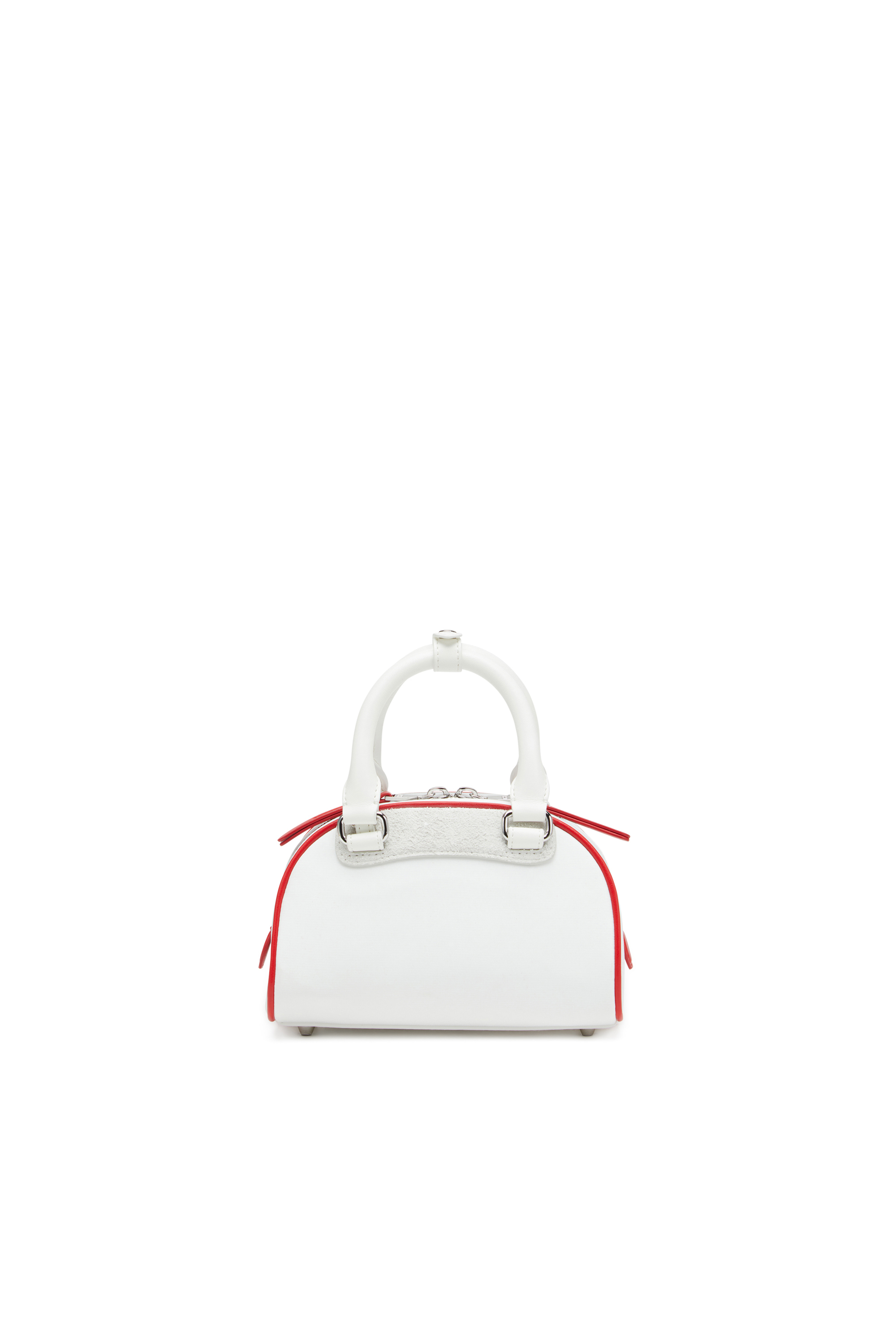 Diesel - 1DR DOME CROSSBODY, Woman's 1DR Dome-Colour-block mini bowling bag in White - 2