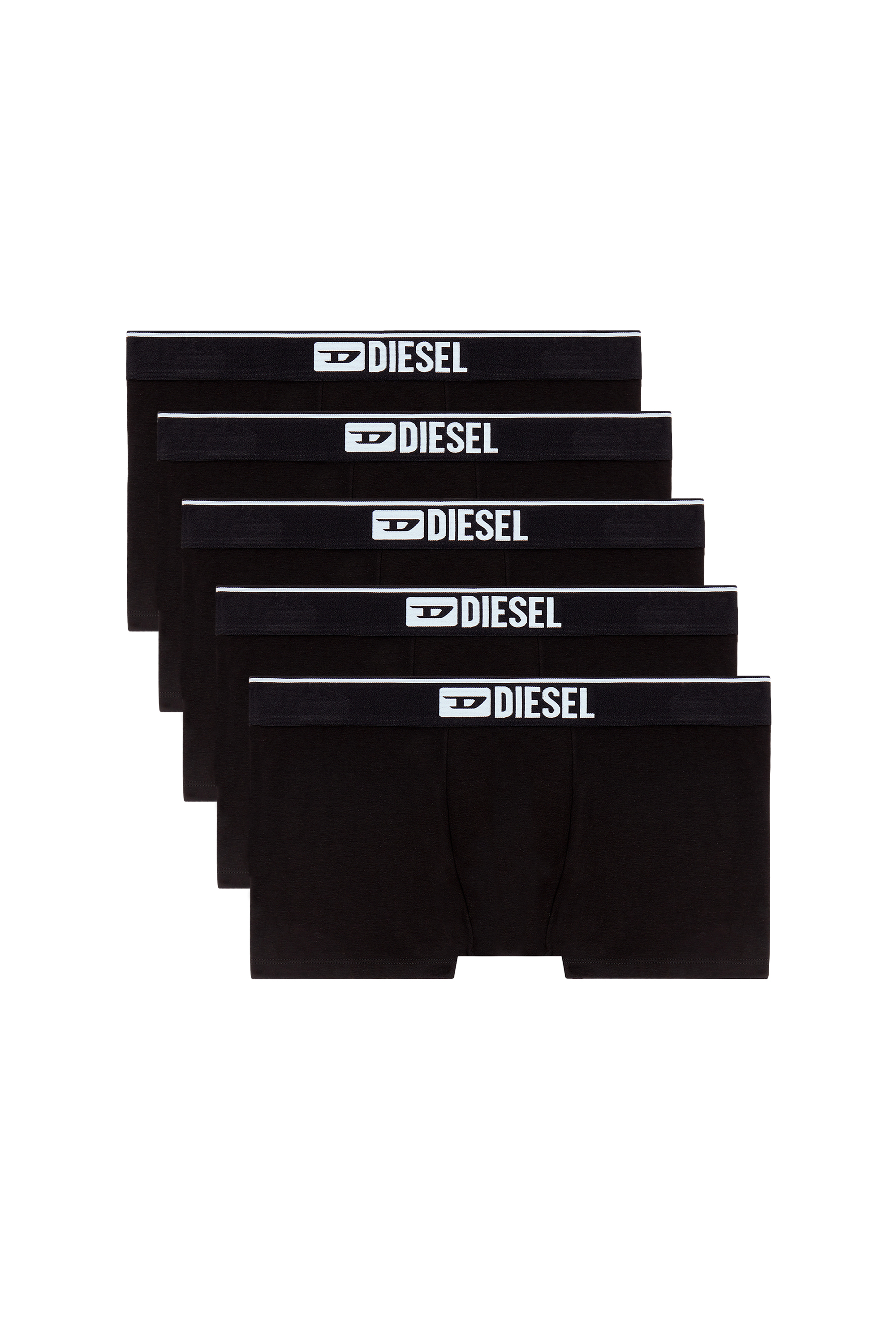Diesel - UMBX-DAMIENFIVEPACK, Man Five-pack of plain boxer briefs in Black - Image 1
