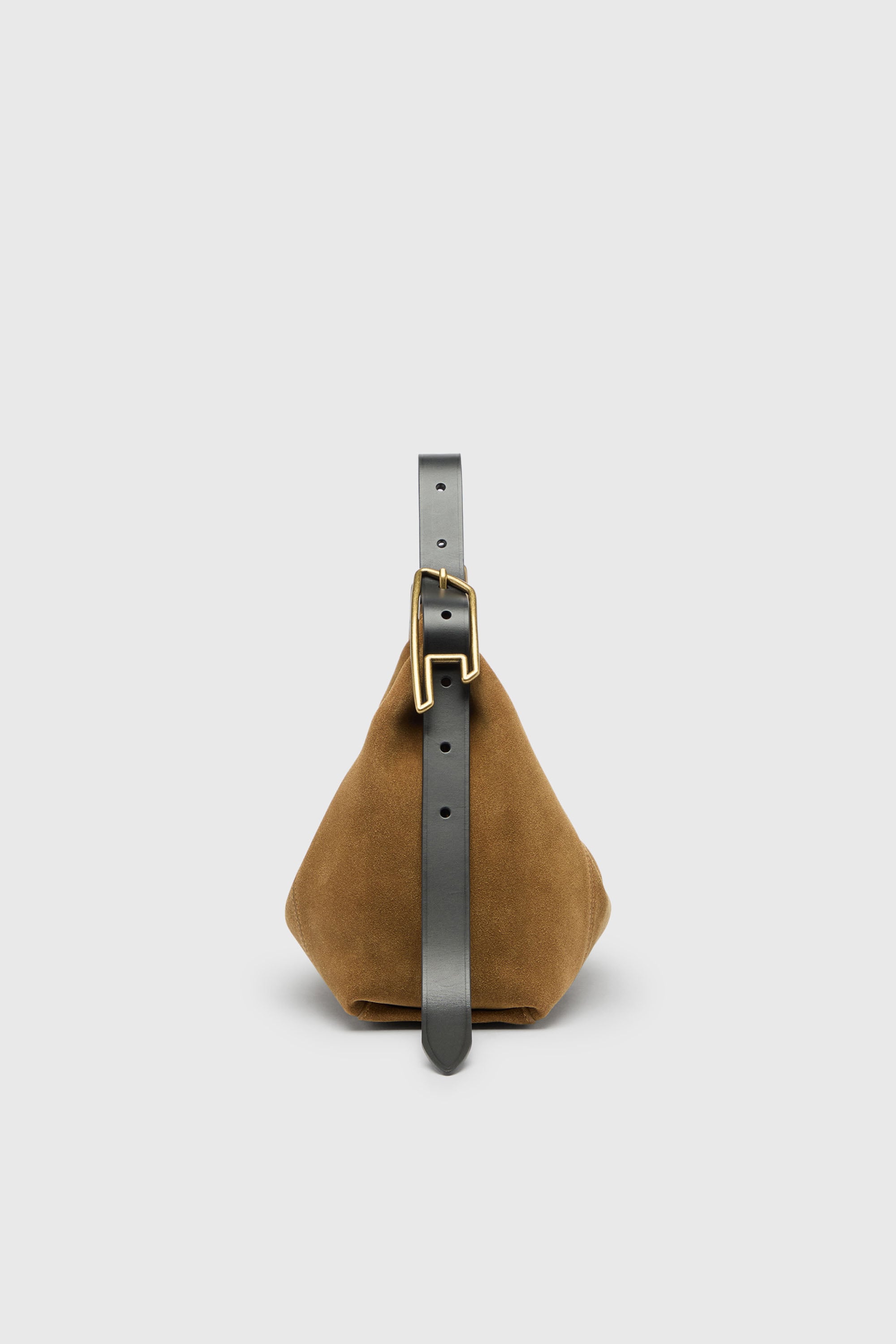 Diesel - D-LINE HOBO S, Woman's D-Line-Shoulder bag in waxed suede in Light Brown - 5