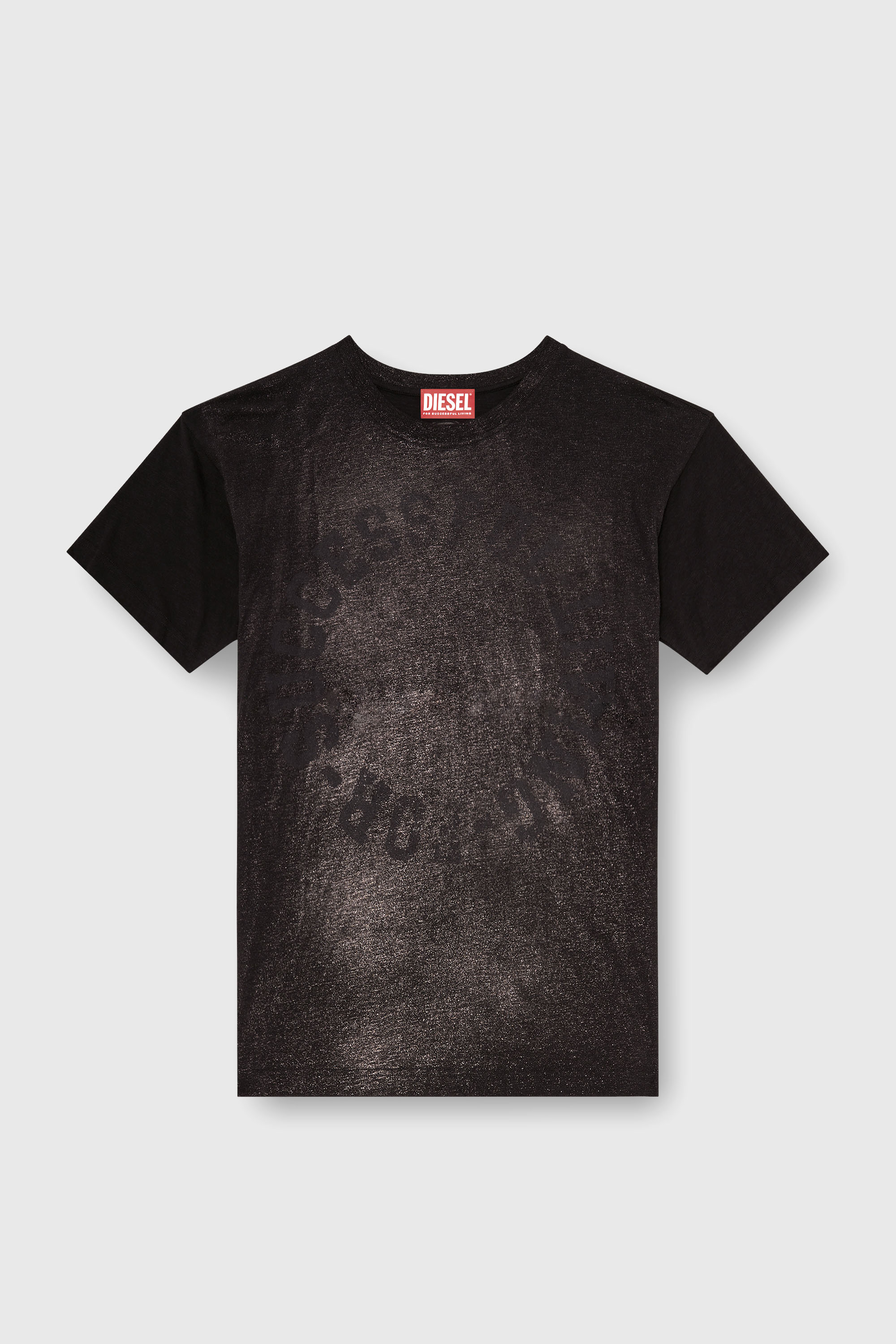Diesel - T-NORM-AA2, Man's Cotton crew-neck T-shirt with foil print in Black - 2