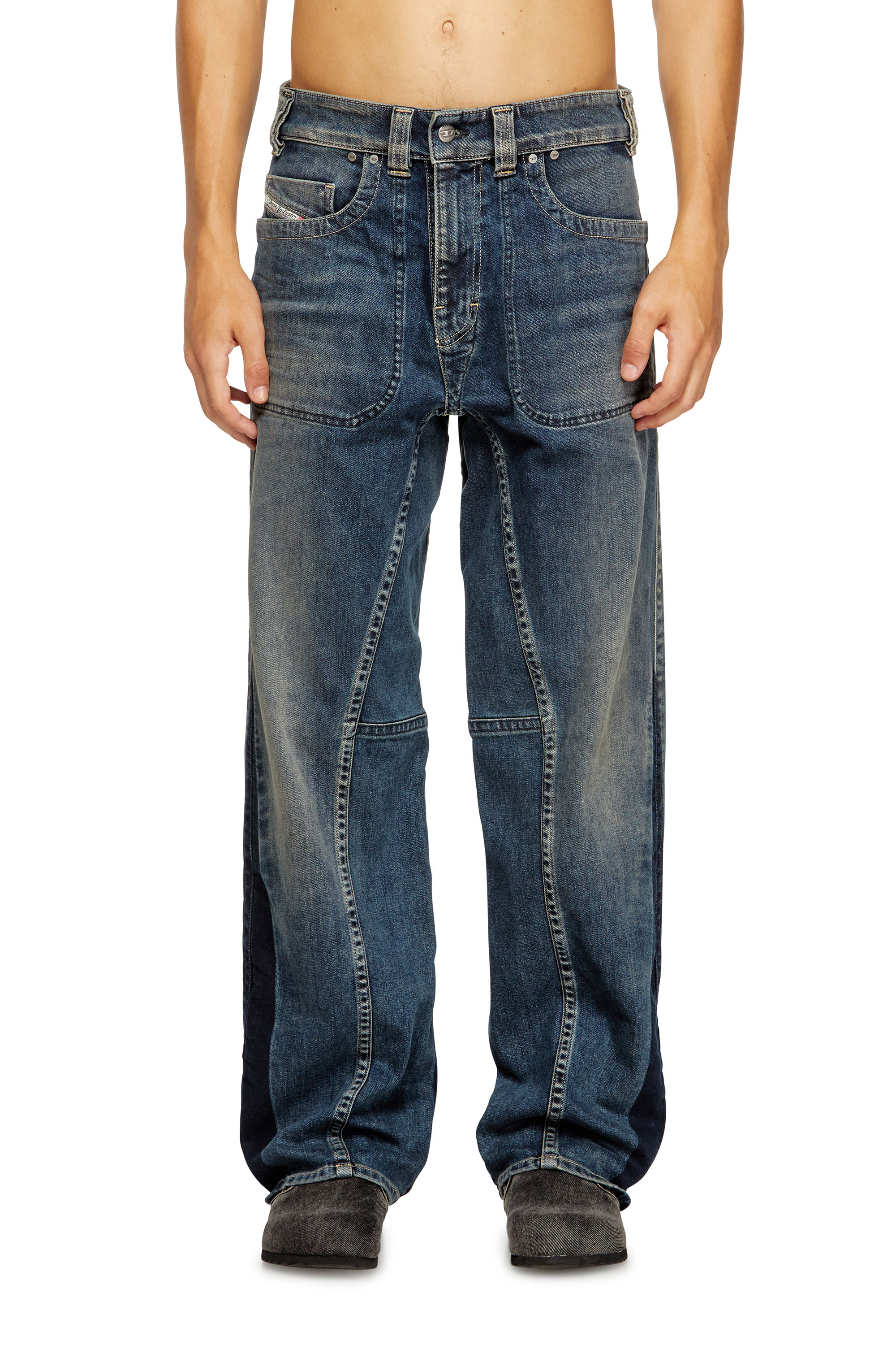 Diesel - Man's Relaxed Jeans 2001 D-Macro 09J06, Medium blue - 3