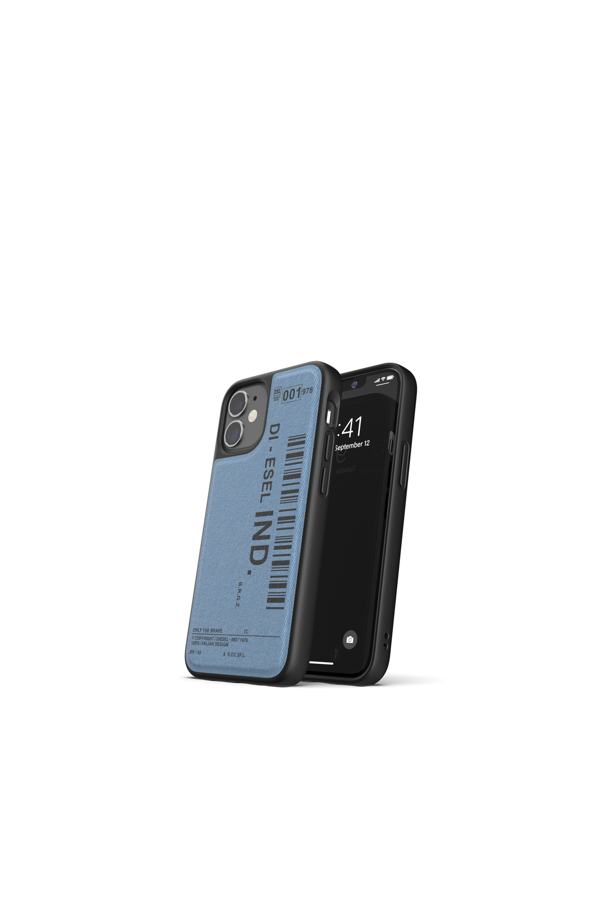 Diesel - 42542 STANDARD CASE, Unisex Moulded Case Denim for iPhone 12 Mini in Blue - Image 3