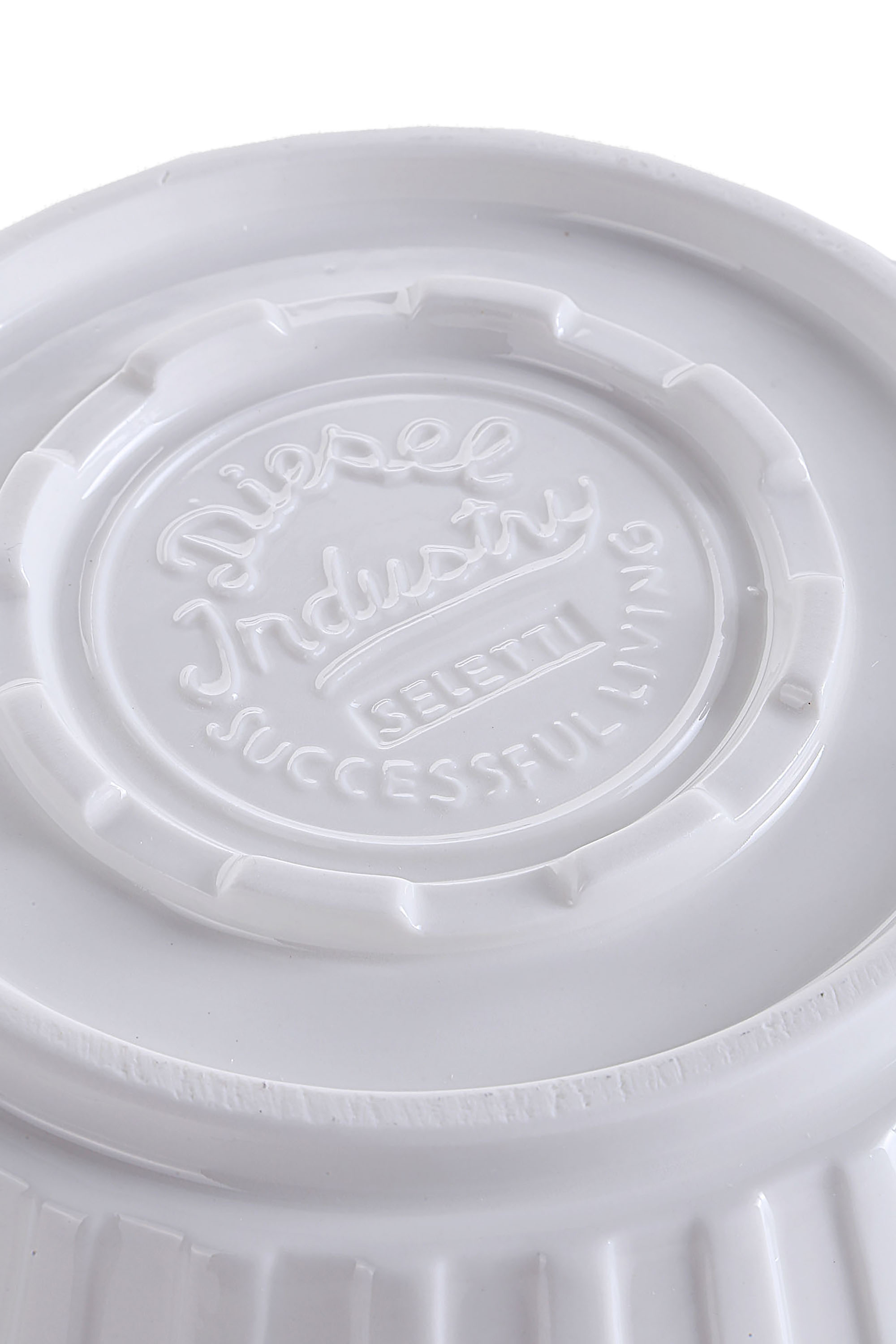 Diesel - 10981 MACHINE COLLEC, Unisex's Porcelain salad bowl, &oslash; cm 22 / 8.7" in White - 3