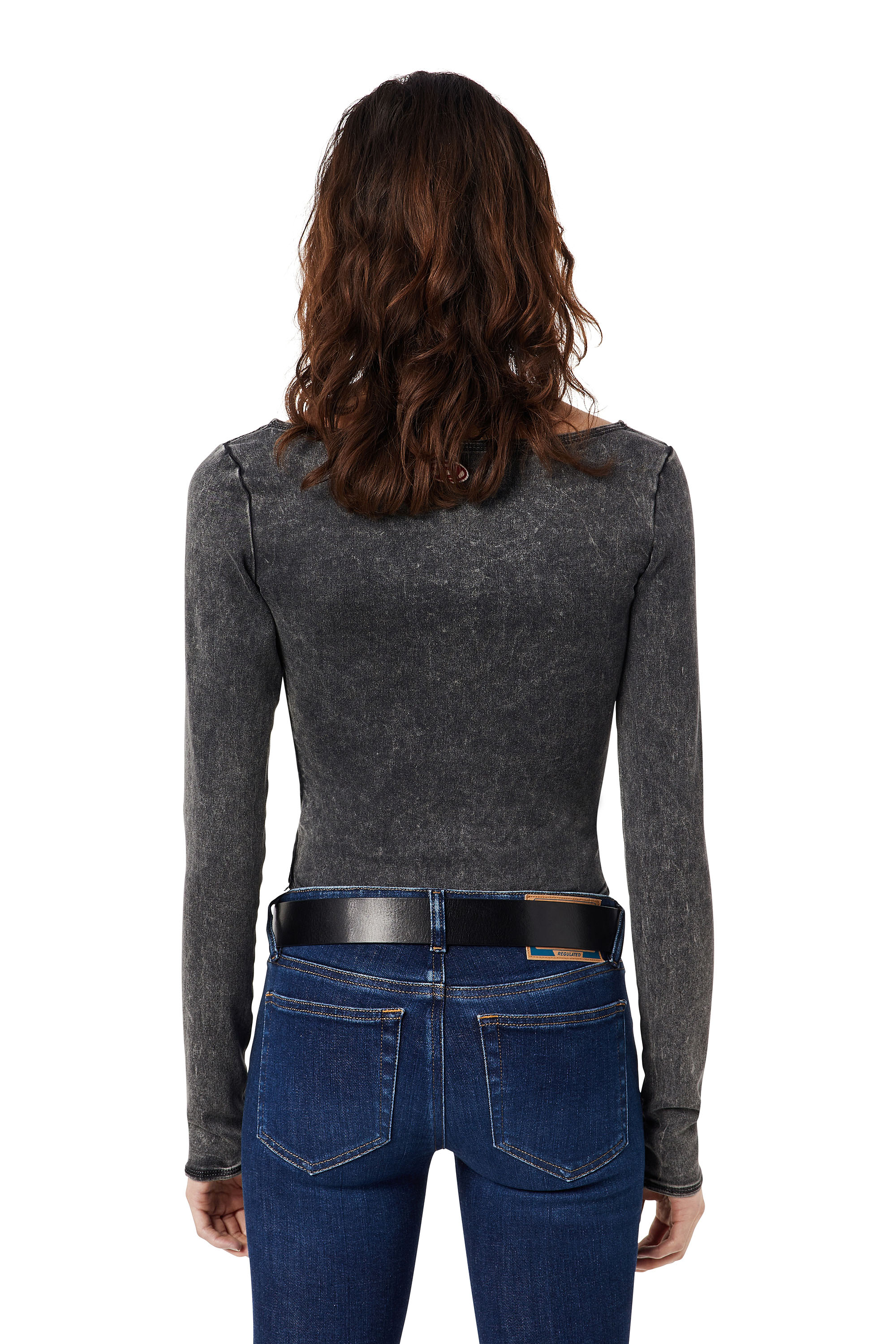 Diesel - D-CHO TRACK DENIM BODYSUIT, Dark Blue - Image 4
