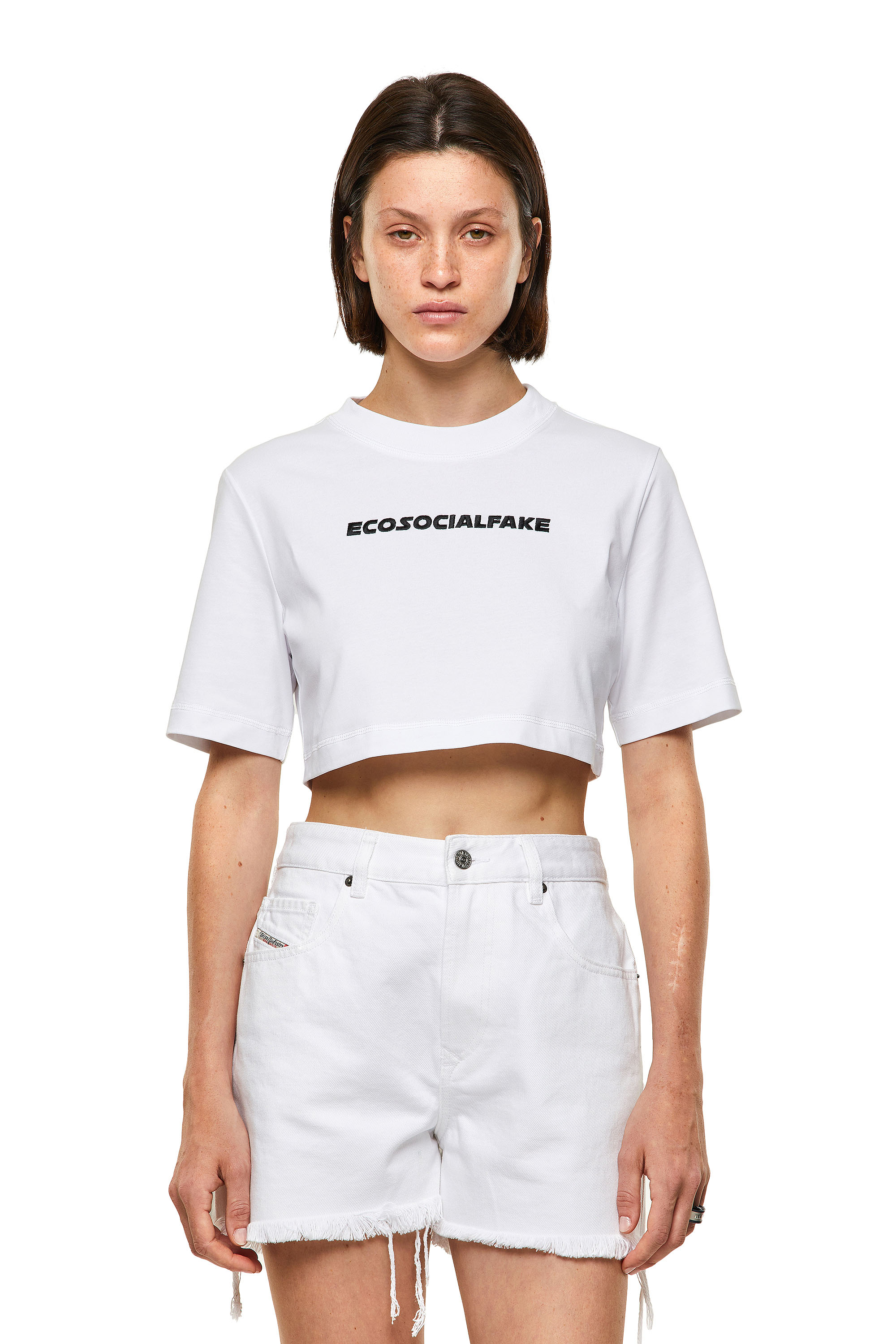 T-RECROP, White - T-Shirts