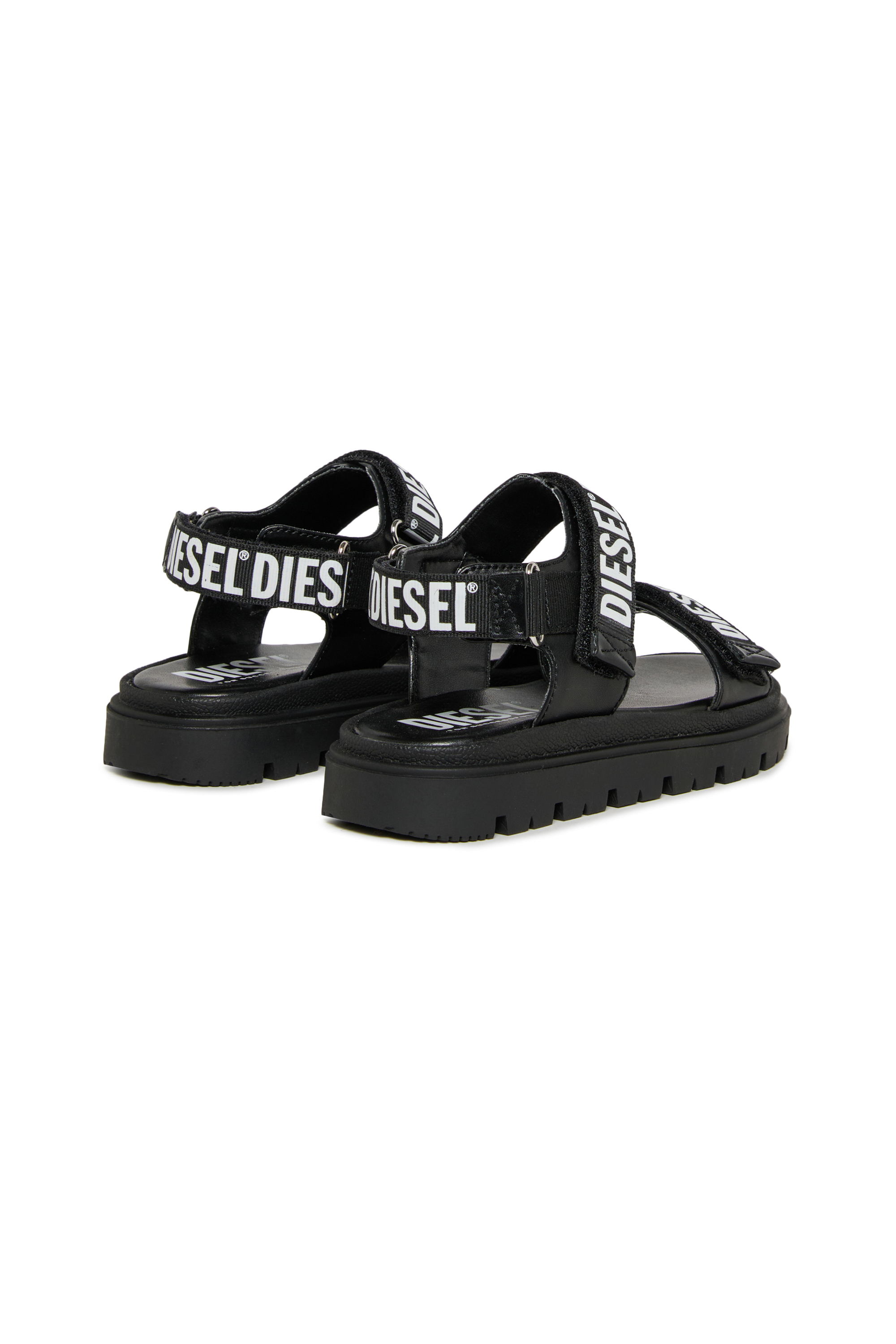 Diesel - D-SANTAP, Unisex's D-Santap-Sandal with Diesel logo straps in Black - 3