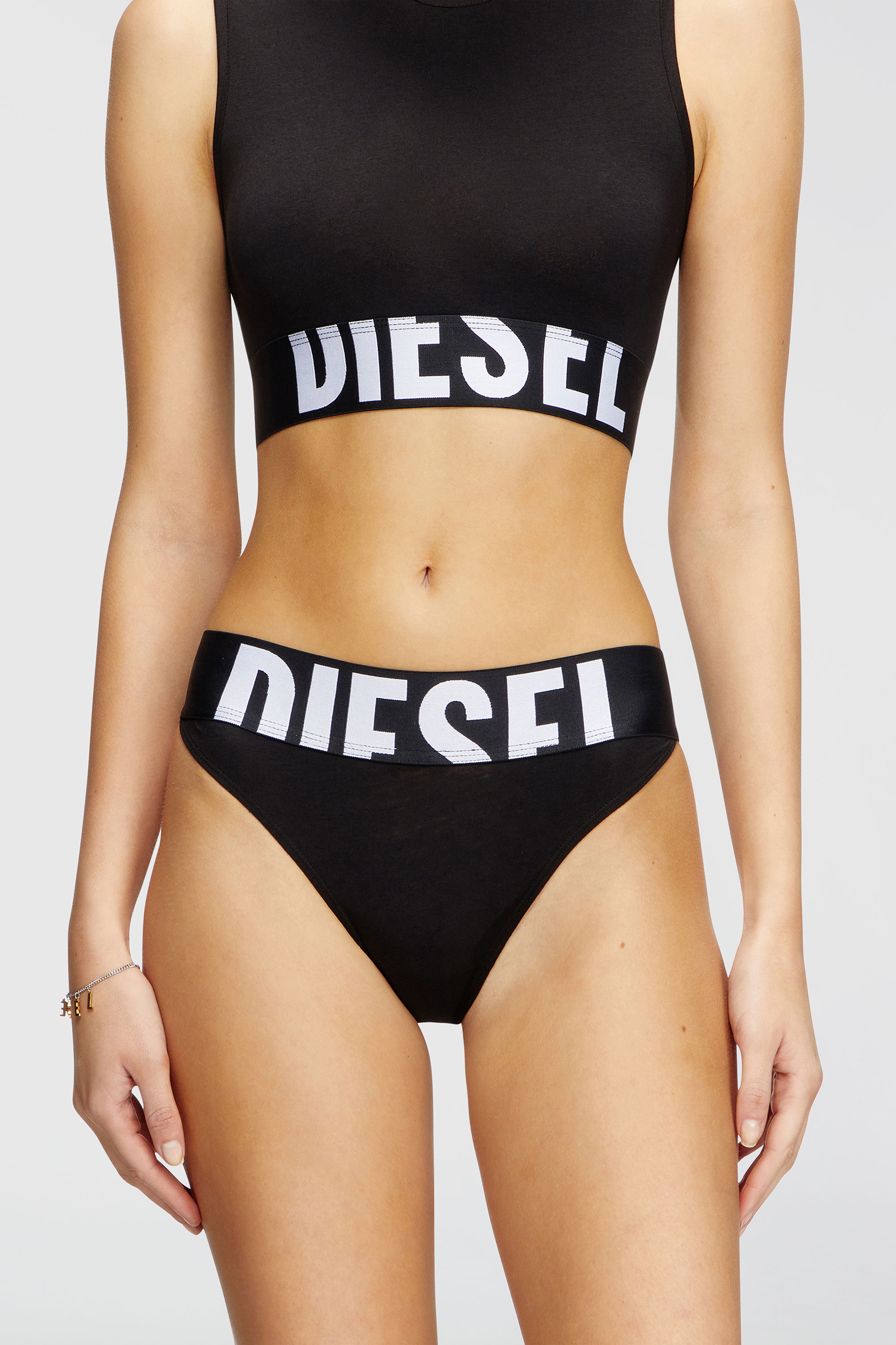 Diesel - LOLA-D-POP-3PACK, Woman's Three-pack briefs with cut-off logo in Black - 3
