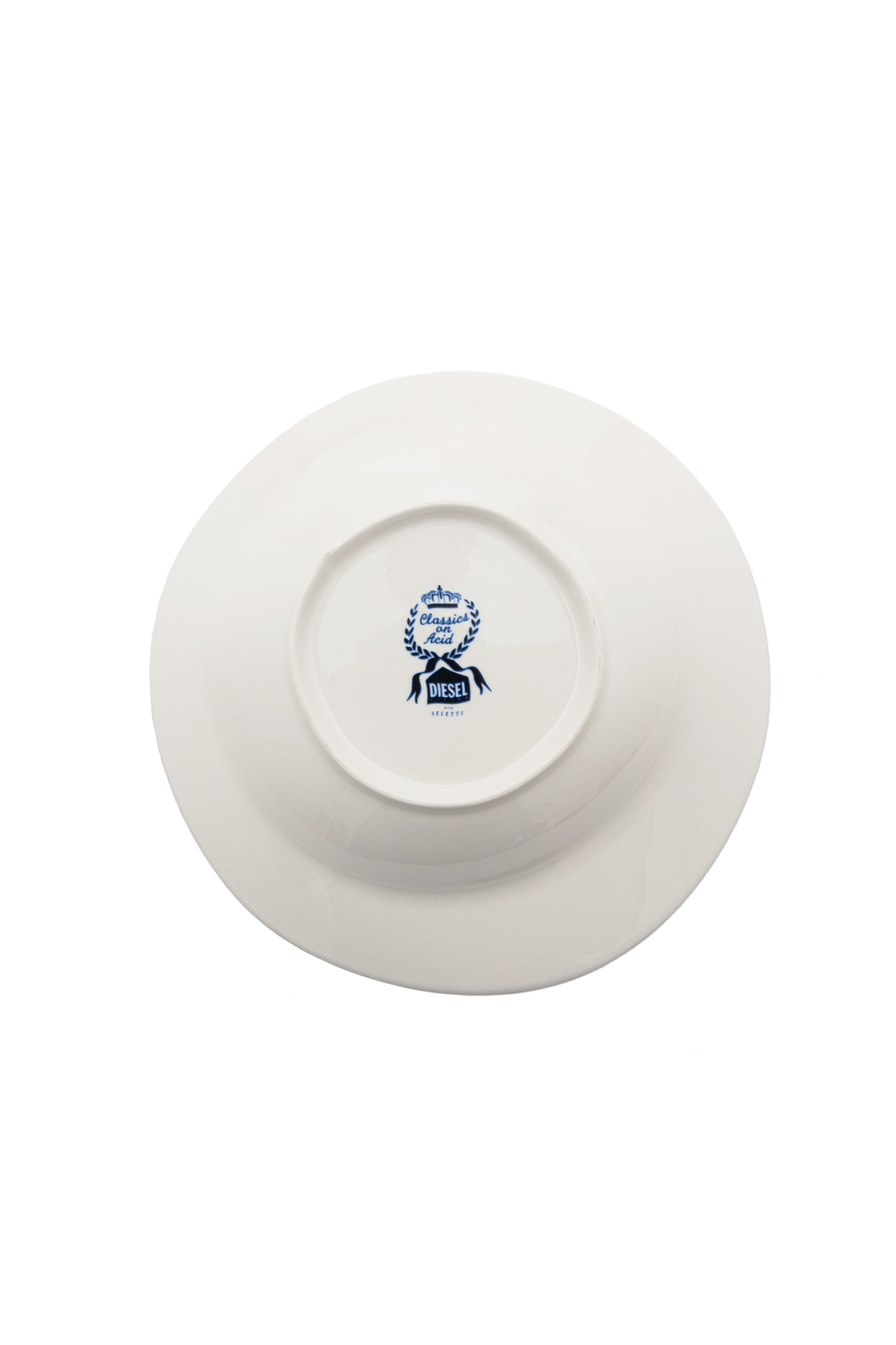 Diesel - 11222 SOUP PLATE IN PORCELAIN "CLASSIC O, White/Blue - Image 2
