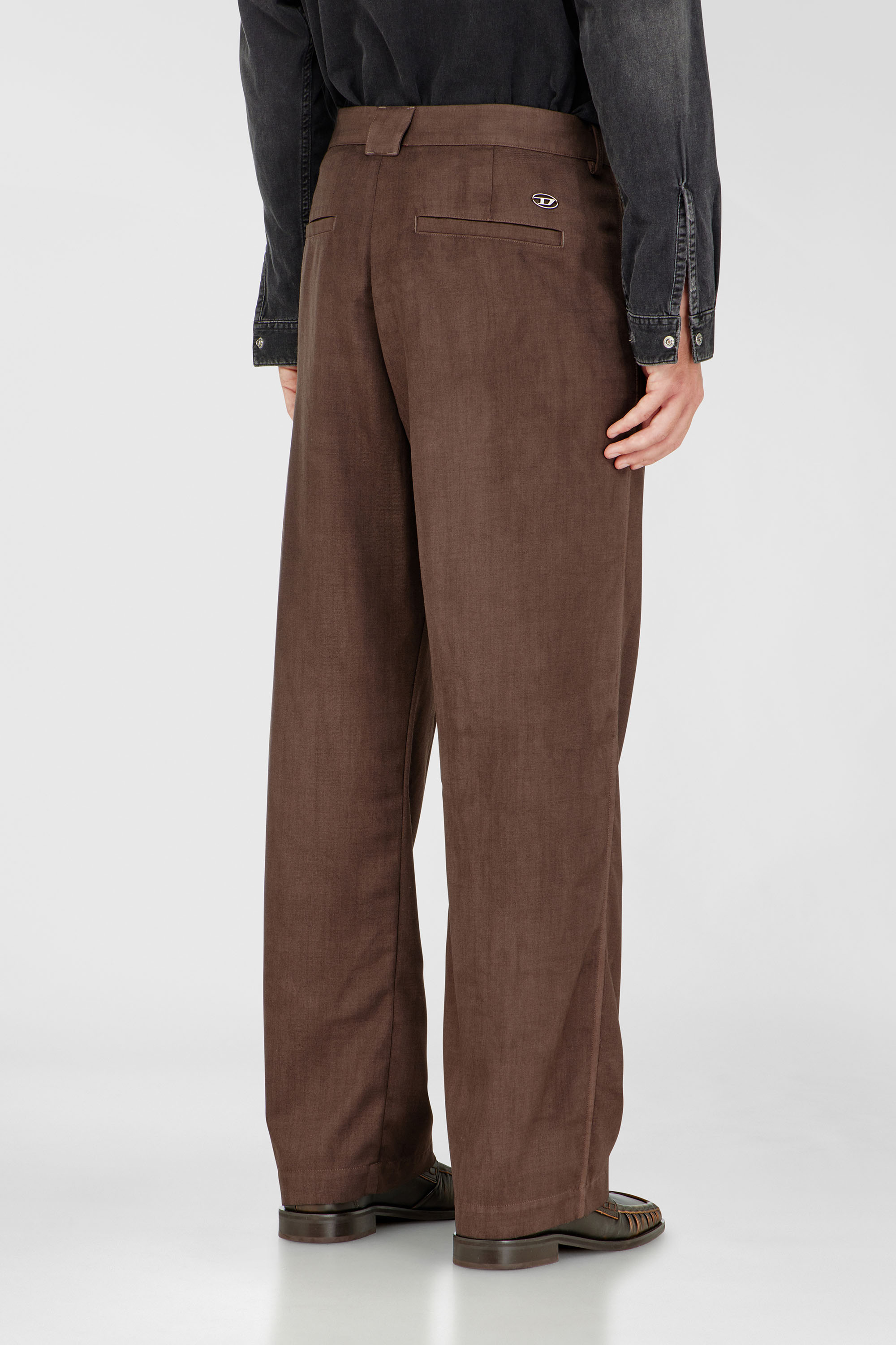 Diesel - P-HANT-CHINO-AECB, Man's Chino pants in light stretch wool in Brown - 4