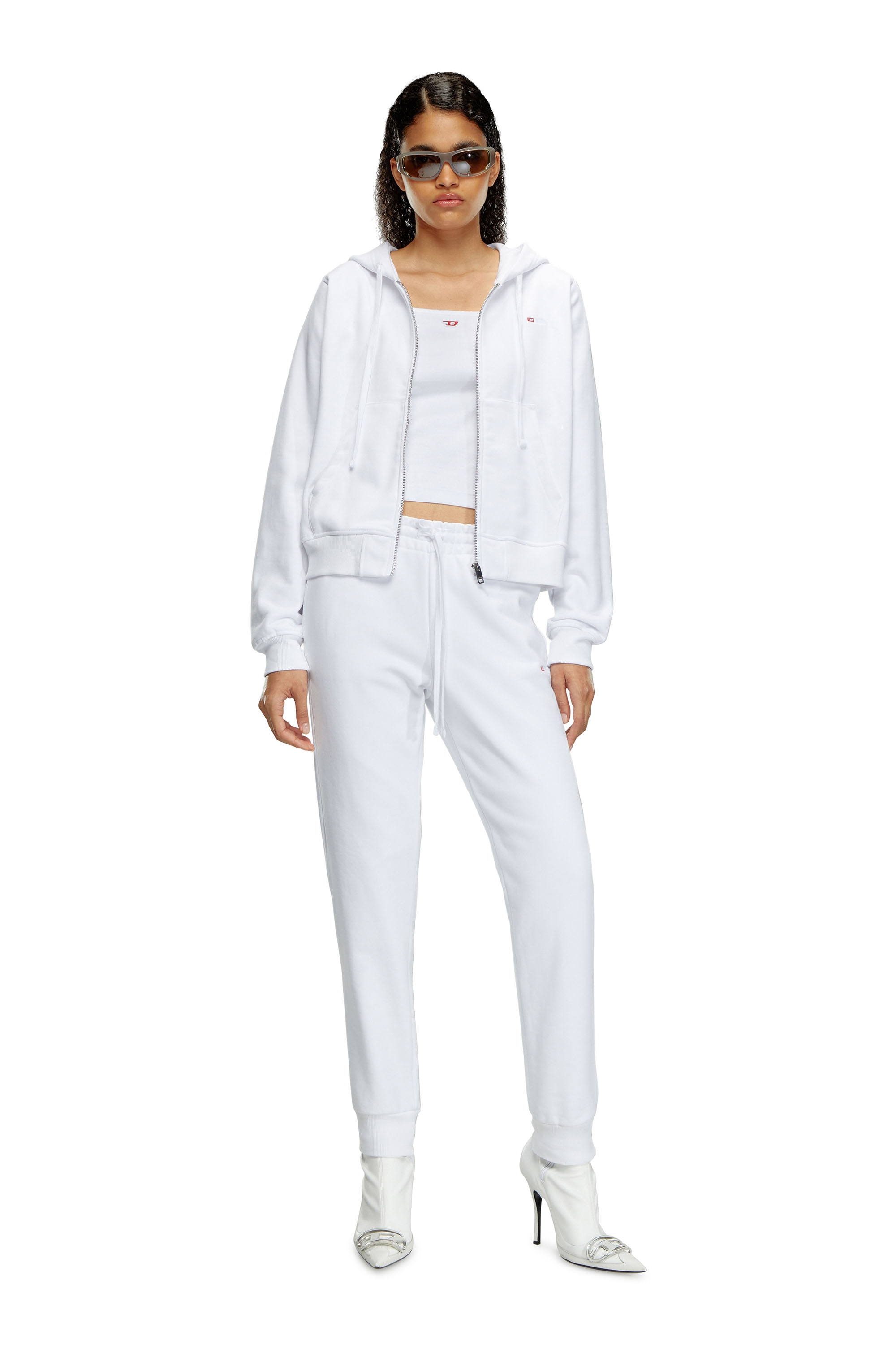 Diesel - F-REGGY-HOOD-ZIP-MICRODIV, White - Image 2
