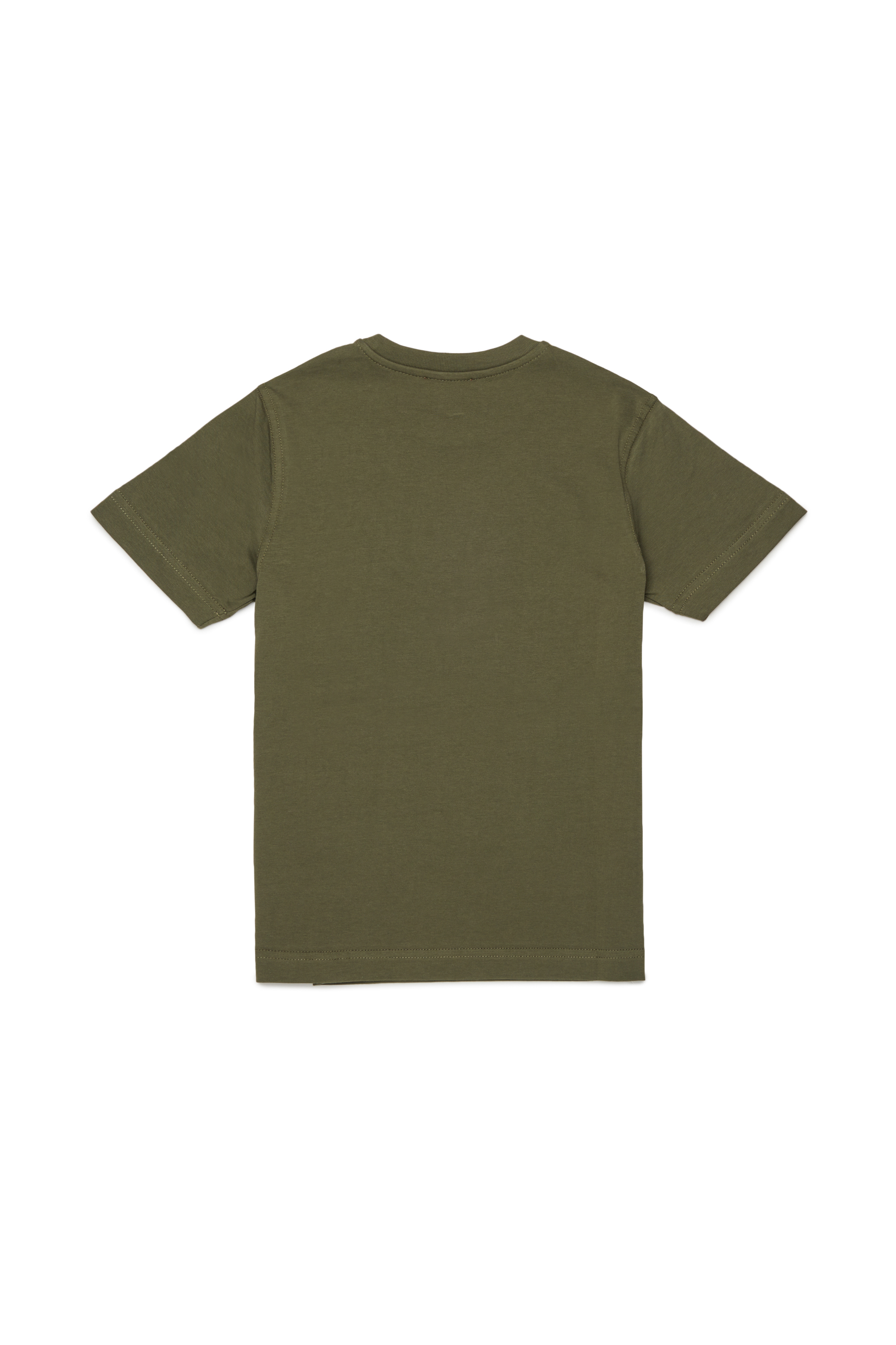 Diesel - TADJUSTK14, Man's Cotton T-shirt with printed logo in Military Green - 2
