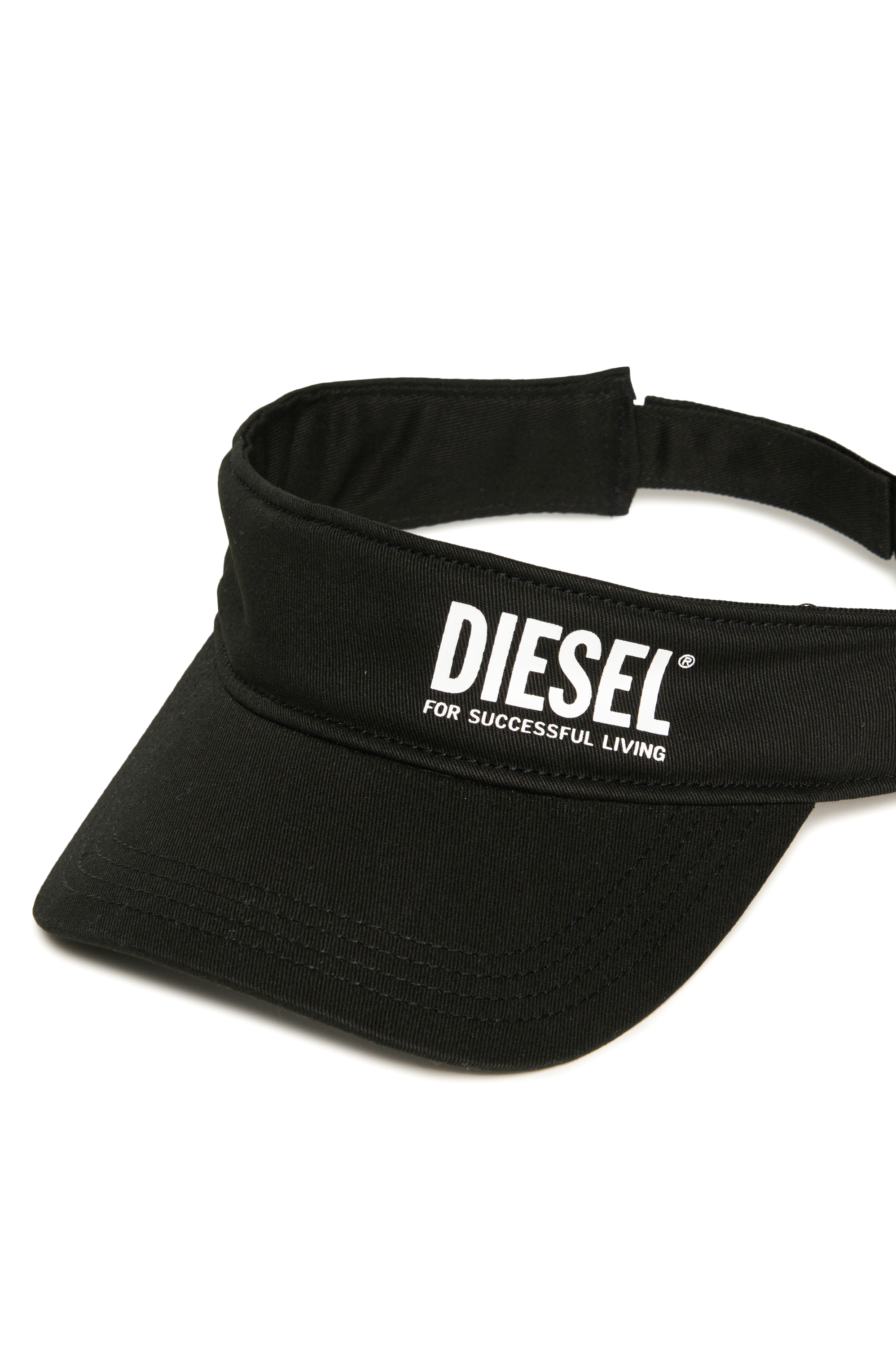 Diesel - FDELS, Unisex's Cotton visor with logo in Black - 3