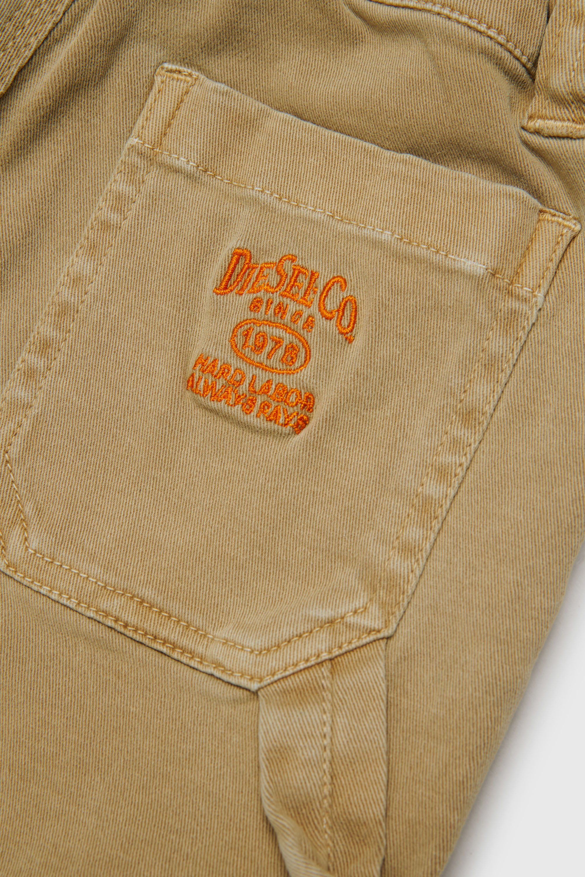 Diesel - PELINIB, Man's Workwear-style pants in stretch cotton in Brown - 4