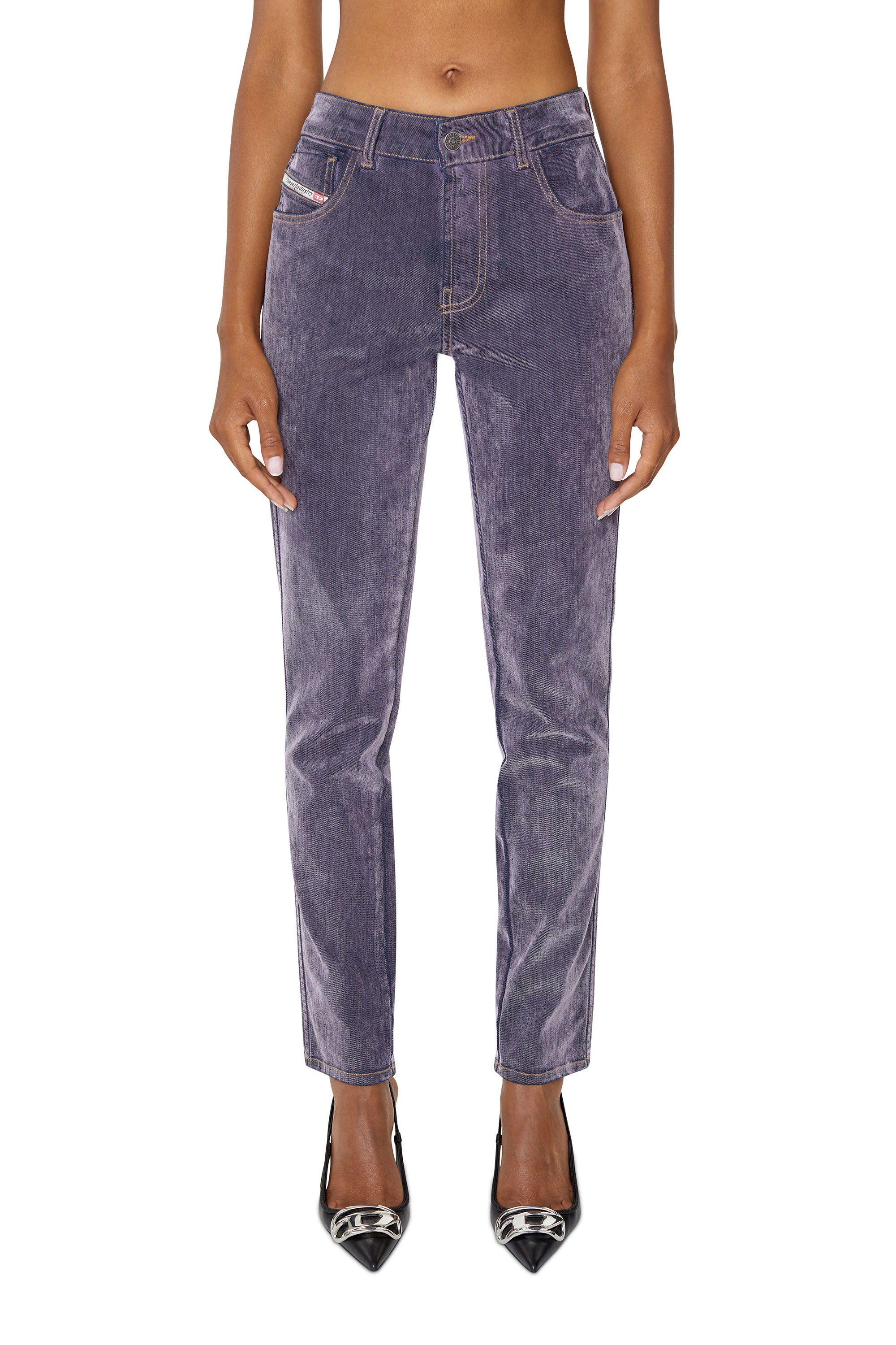 Diesel - D-Tail 0ELAH Skinny Jeans, Violet - Image 1