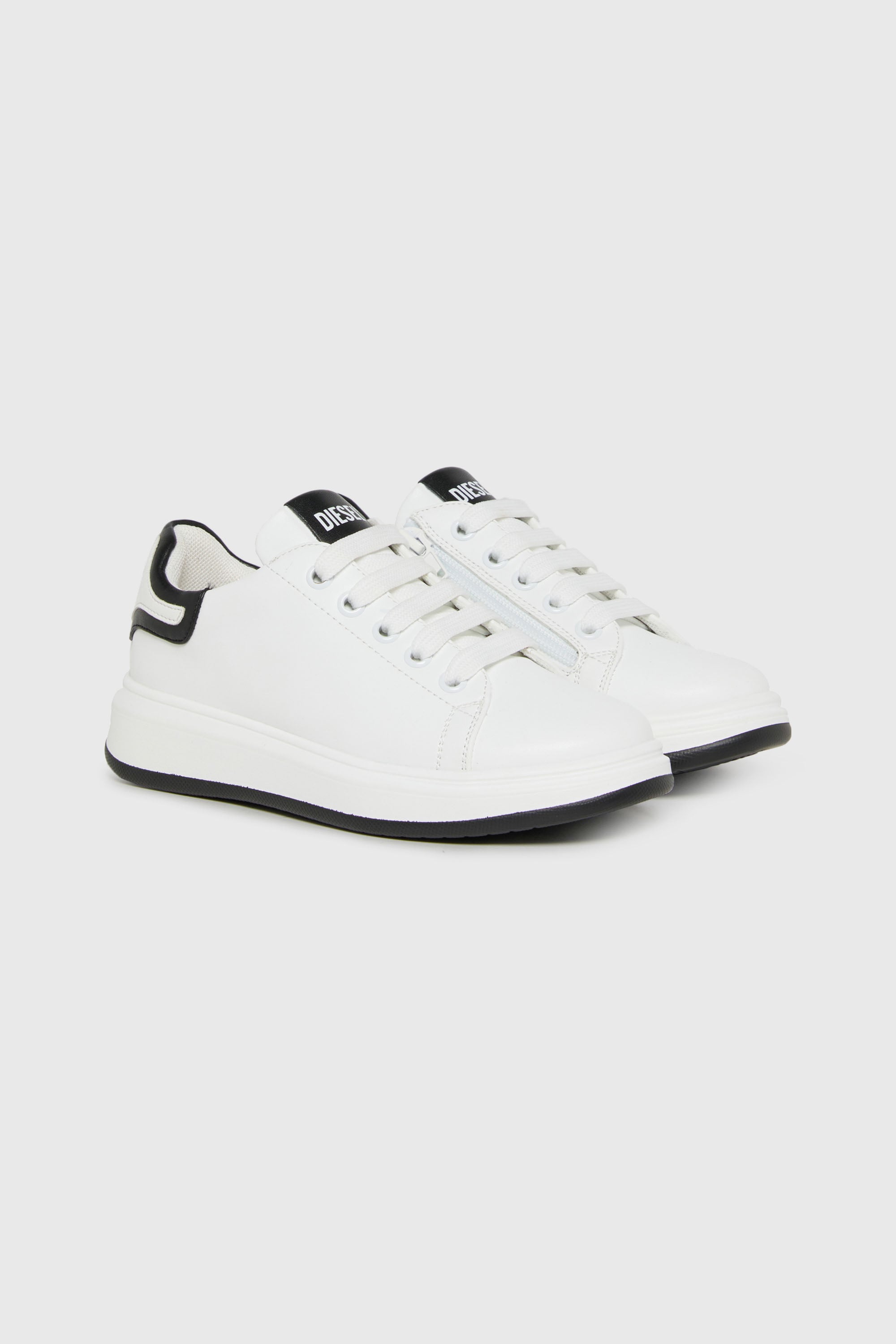 Diesel - S-MEQUIPLA, Unisex's S-MEQUIPLA-Sneakers with contrast trims in White/Black - 2
