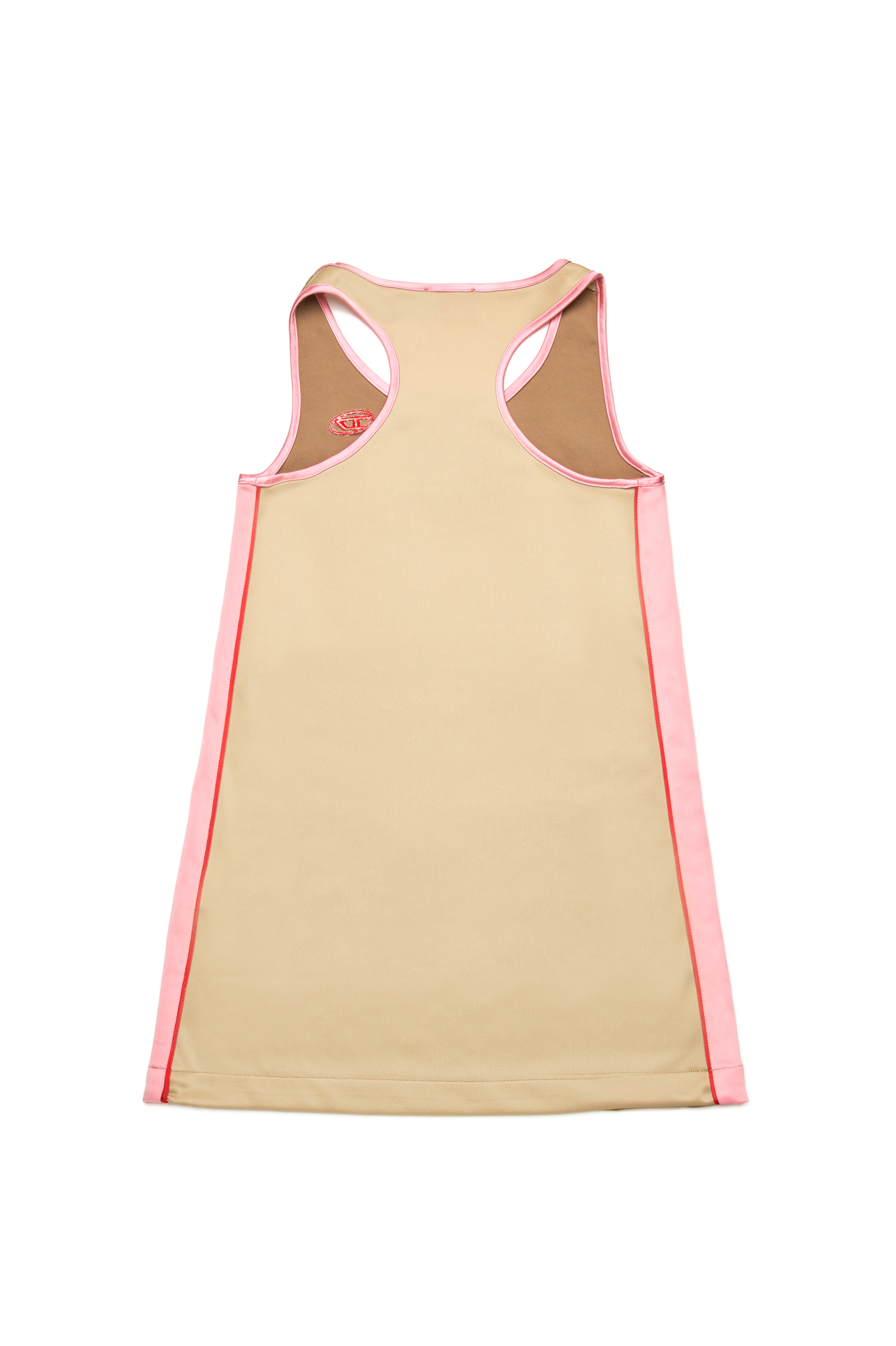 Diesel - DARLYN, Woman's Racerback dress in satin and jersey in Light Brown - 2