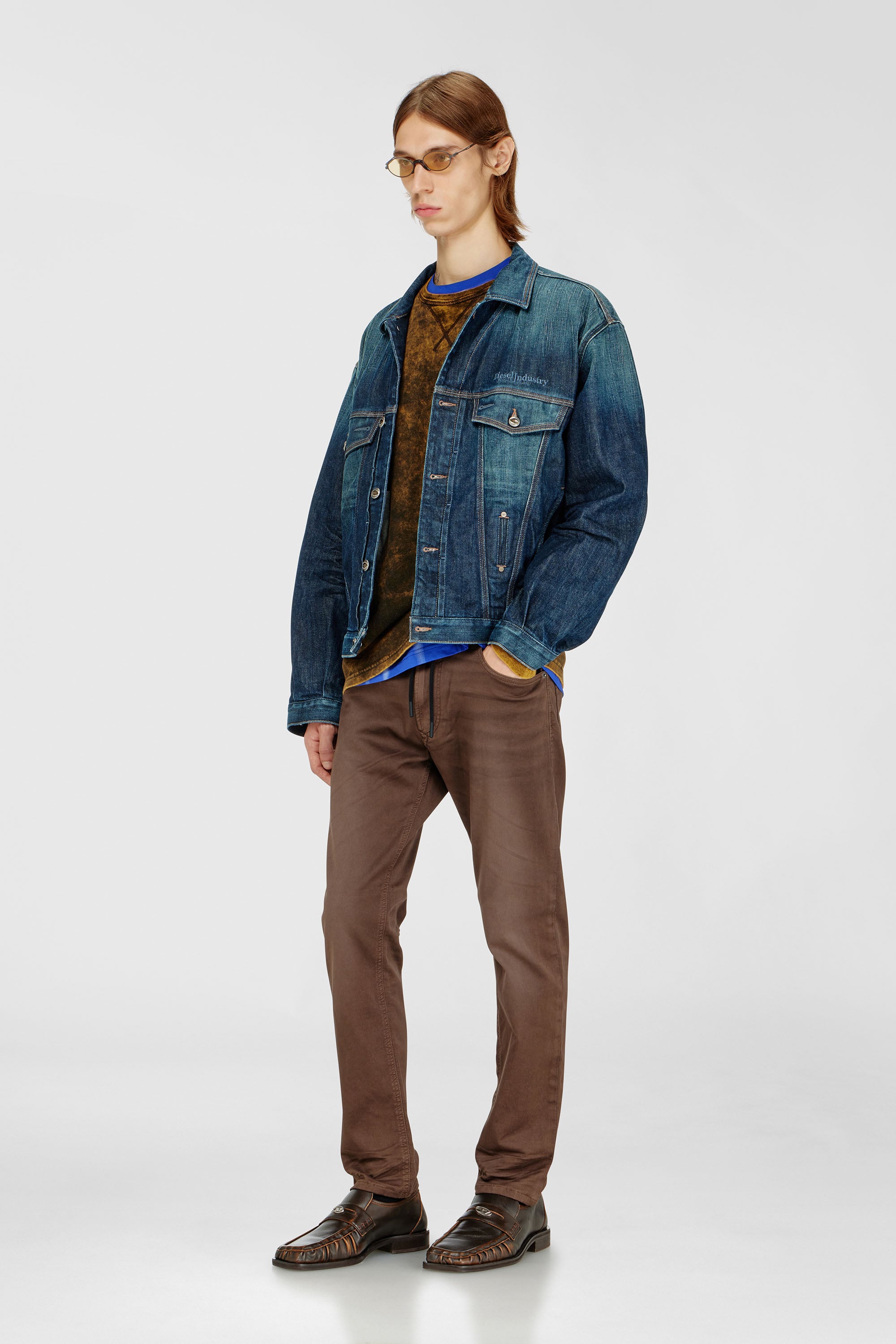 Diesel - Man's Regular 2032 D-Krooley Joggjeans&reg; 0670M, Brown - 1