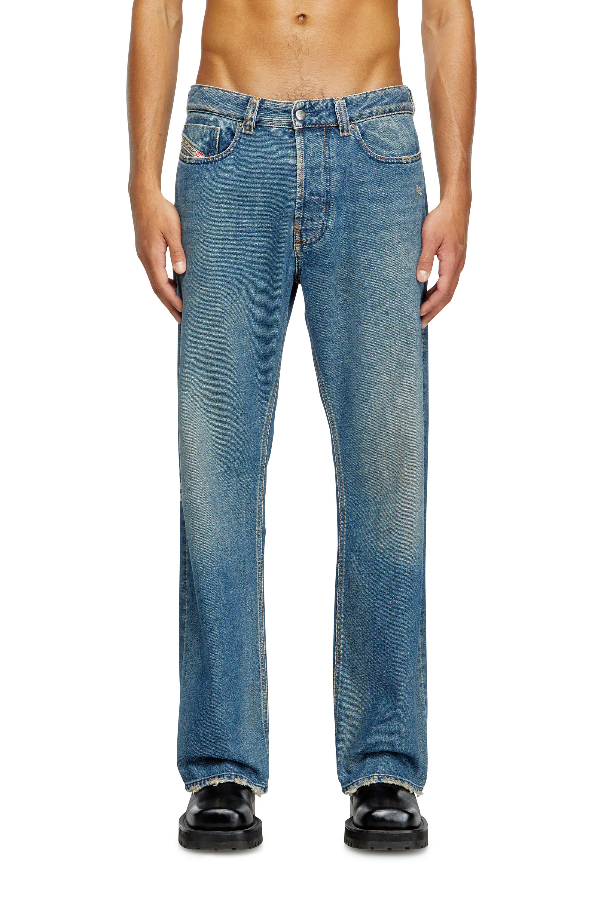 Relaxed Jeans 1980 D-Eeper 09J79, Medium blue Diesel - Man's Relaxed Jeans 1980 D-Eeper 09J79, Medium blue - 3