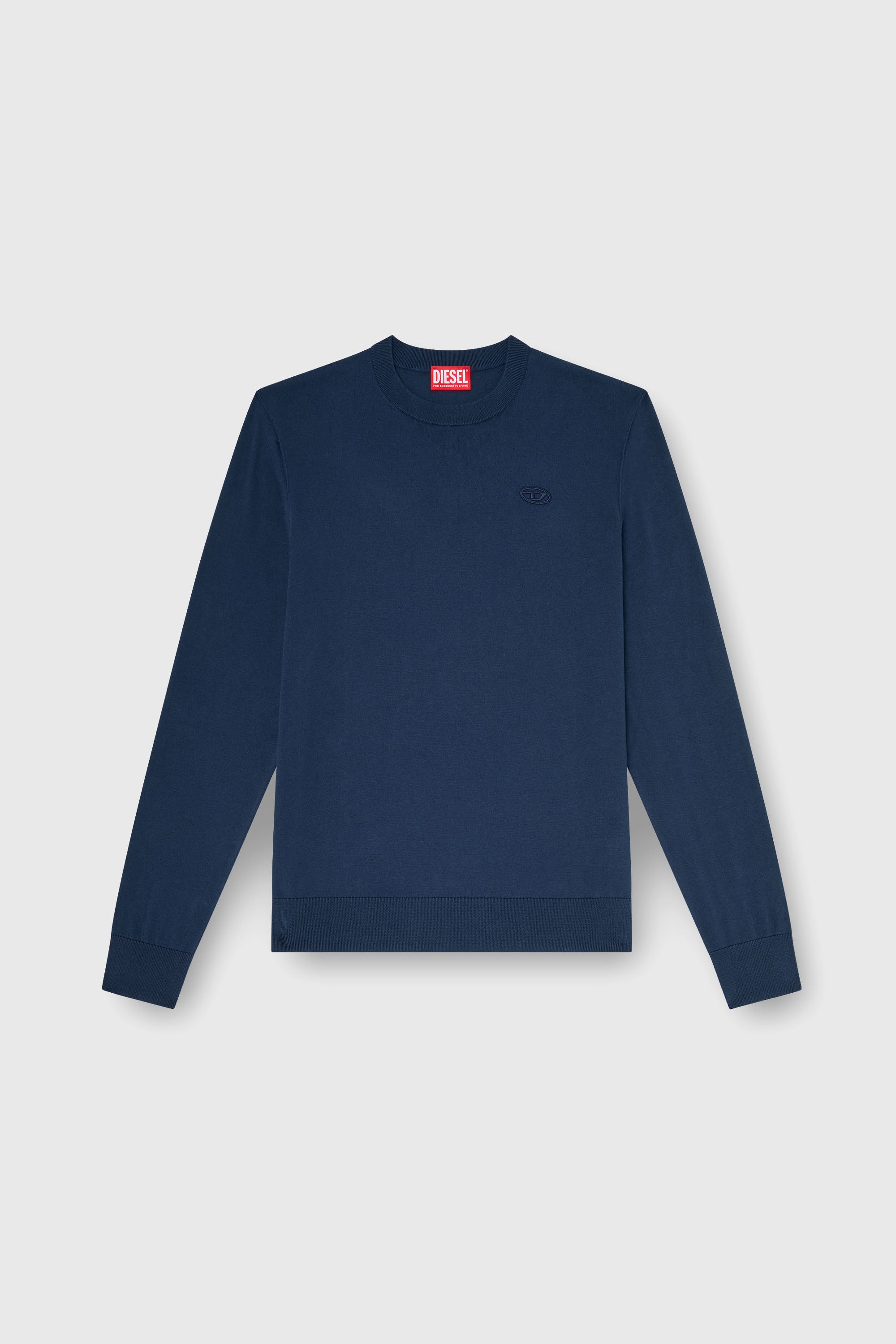Diesel - K-FREEX-TAG-T92, Man's Cotton knitwear with tonal logo in Blue - 2