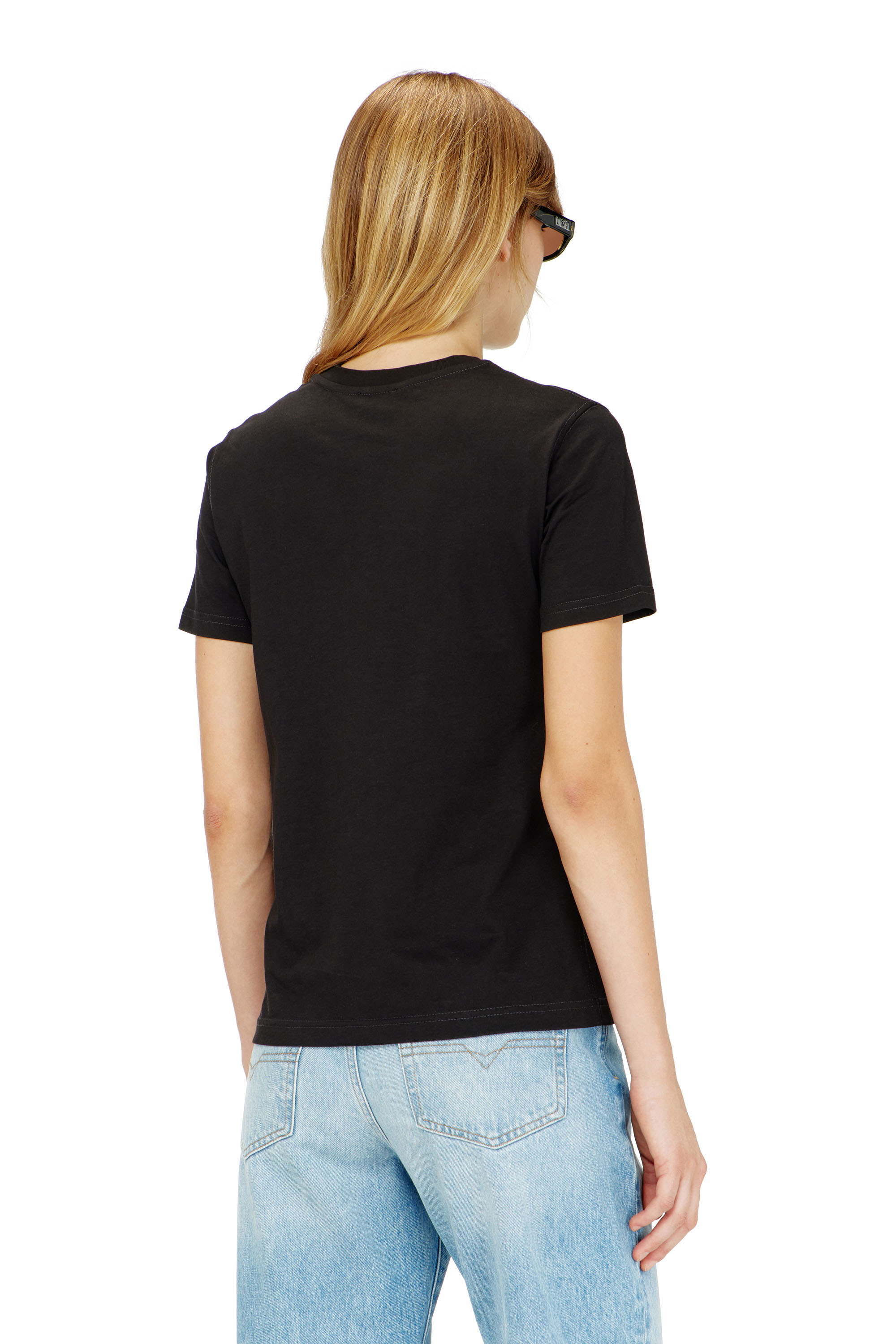 Diesel - T-REG-ZAL-V2, Woman's Cotton T-shirt with graphic print in Black - 4