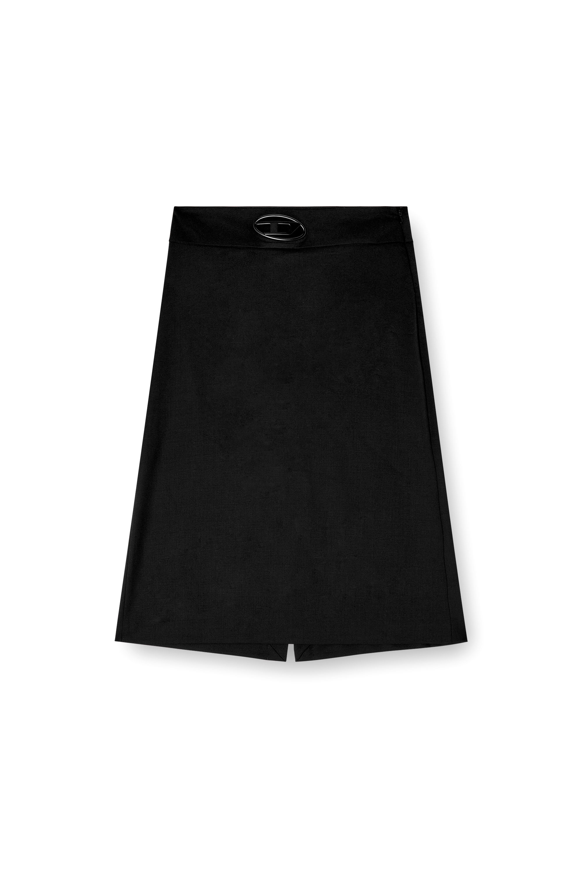 Diesel - O-SEUS, Woman's A-line midi skirt in Black - 4