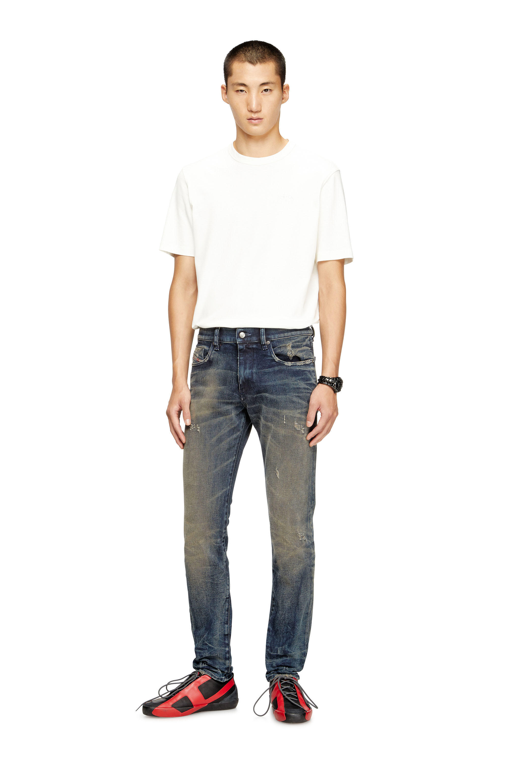 Diesel - Man's Slim Jeans 2019 D-Strukt 09M46, Dark Blue - 2