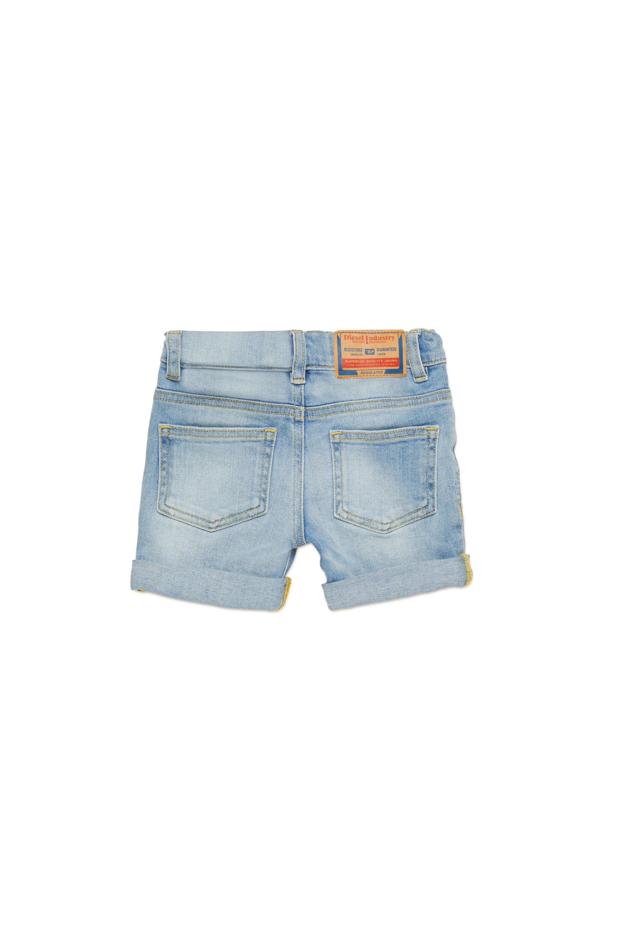 Diesel - PGALLYB, Unisex's Shorts in distressed denim in Light Blue - 2