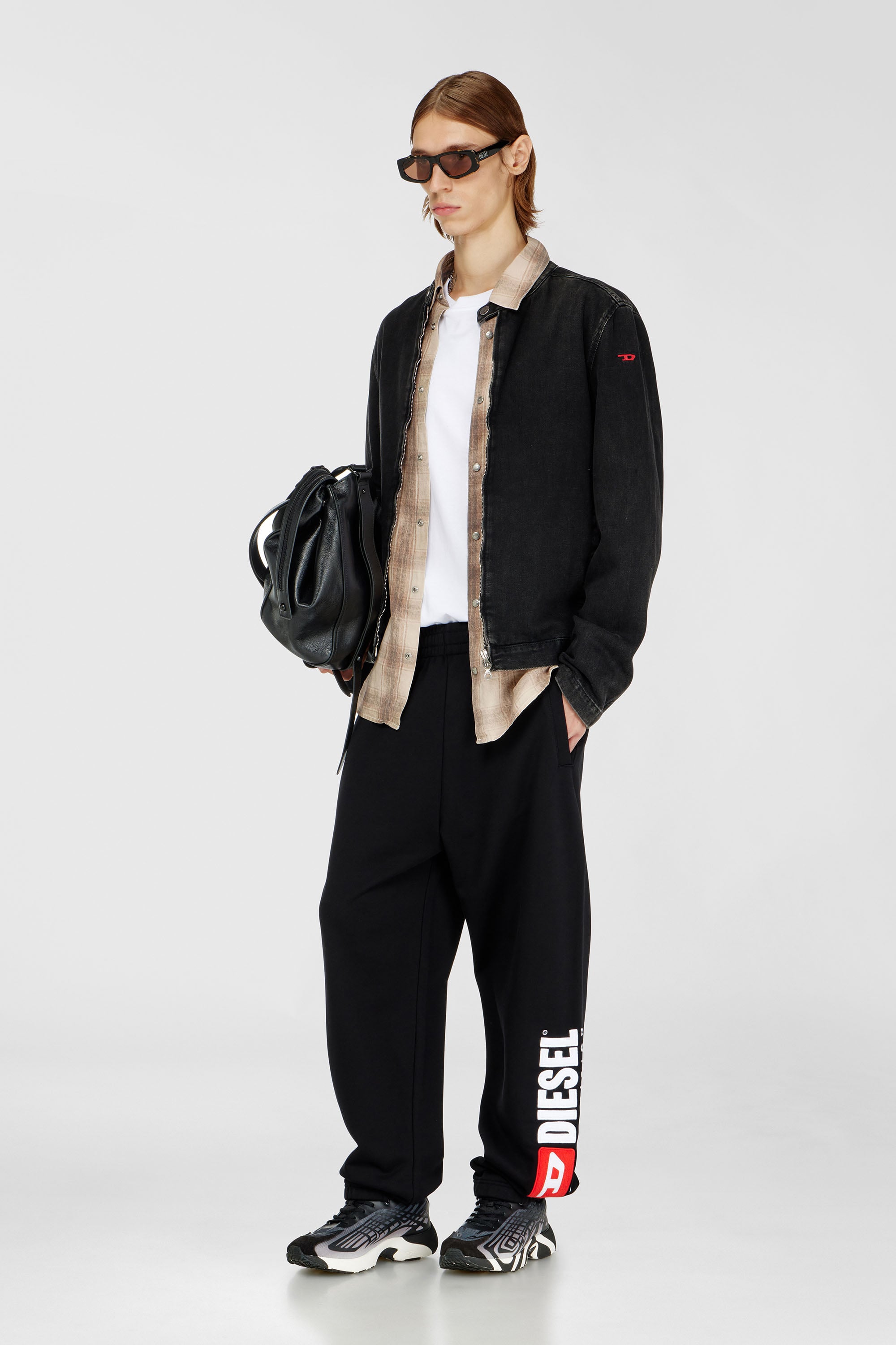 Cotton pants with Diesel patch