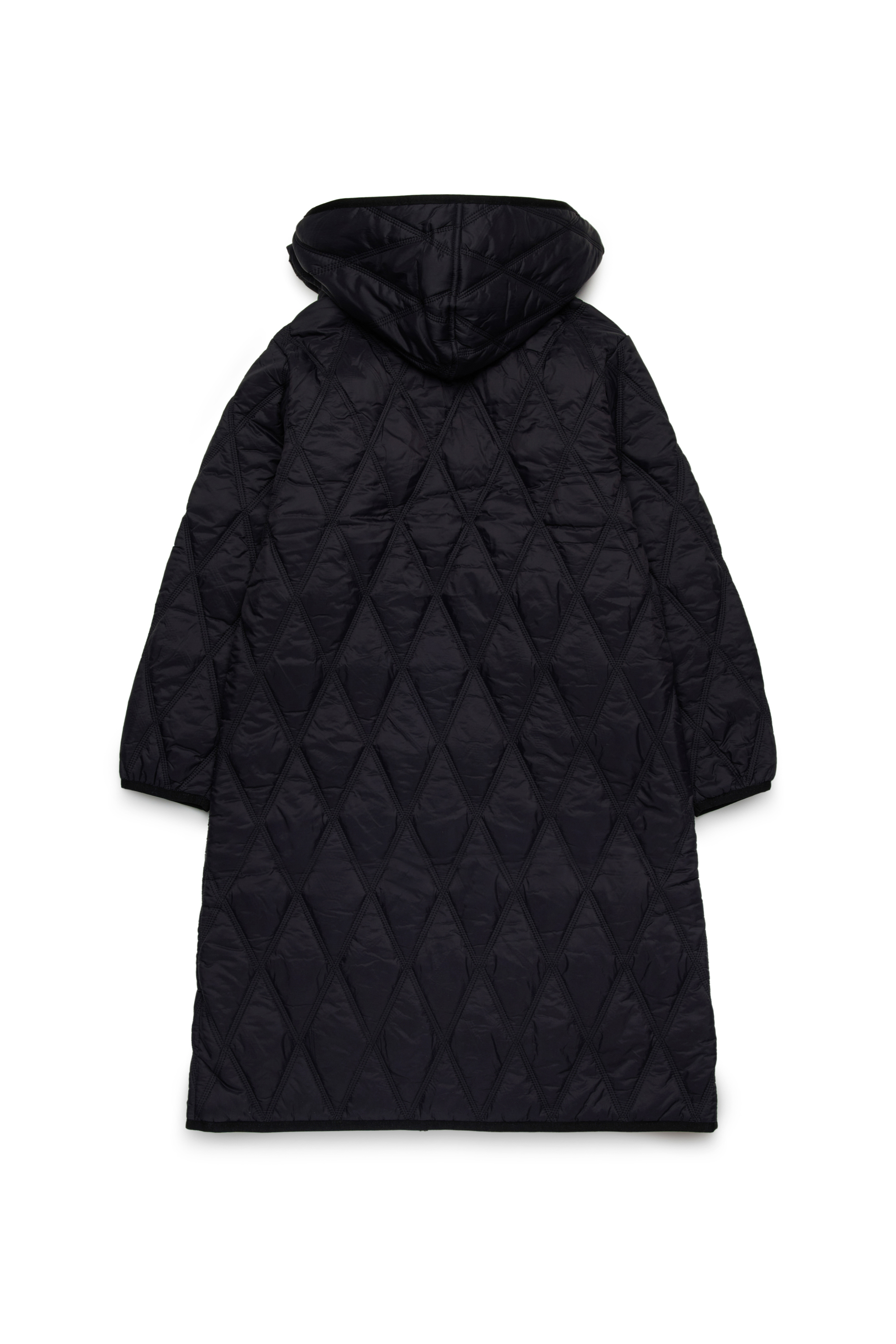 Diesel - JUCCALED, Woman's Hooded quilted nylon coat in Black - 2