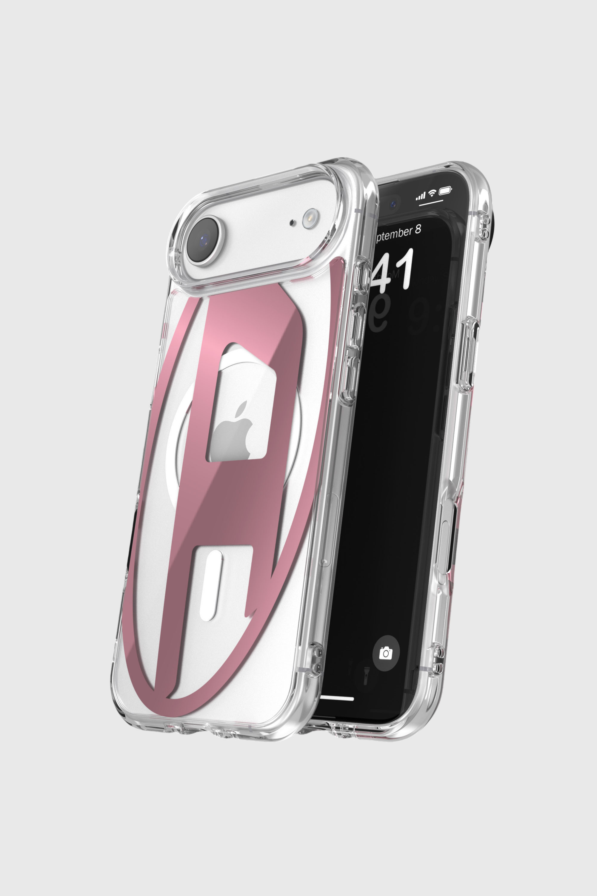 Diesel - 60420 AOP CASE, Unisex's Oval D metallic case with magsafe for iPhone 17 Air in Pink - 4
