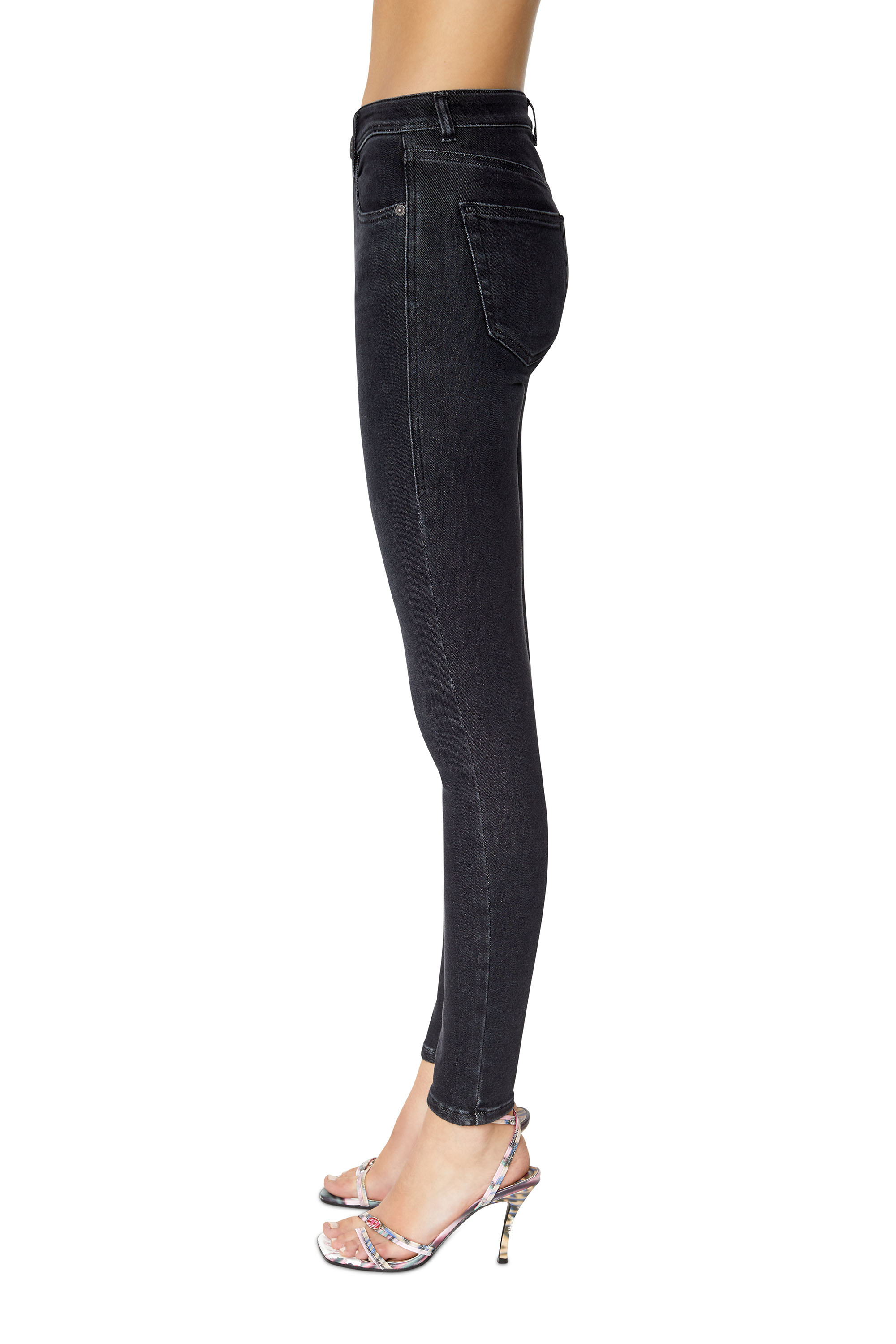 Diesel - Super skinny Jeans 2017 Slandy 09D96, Black/Dark grey - Image 5