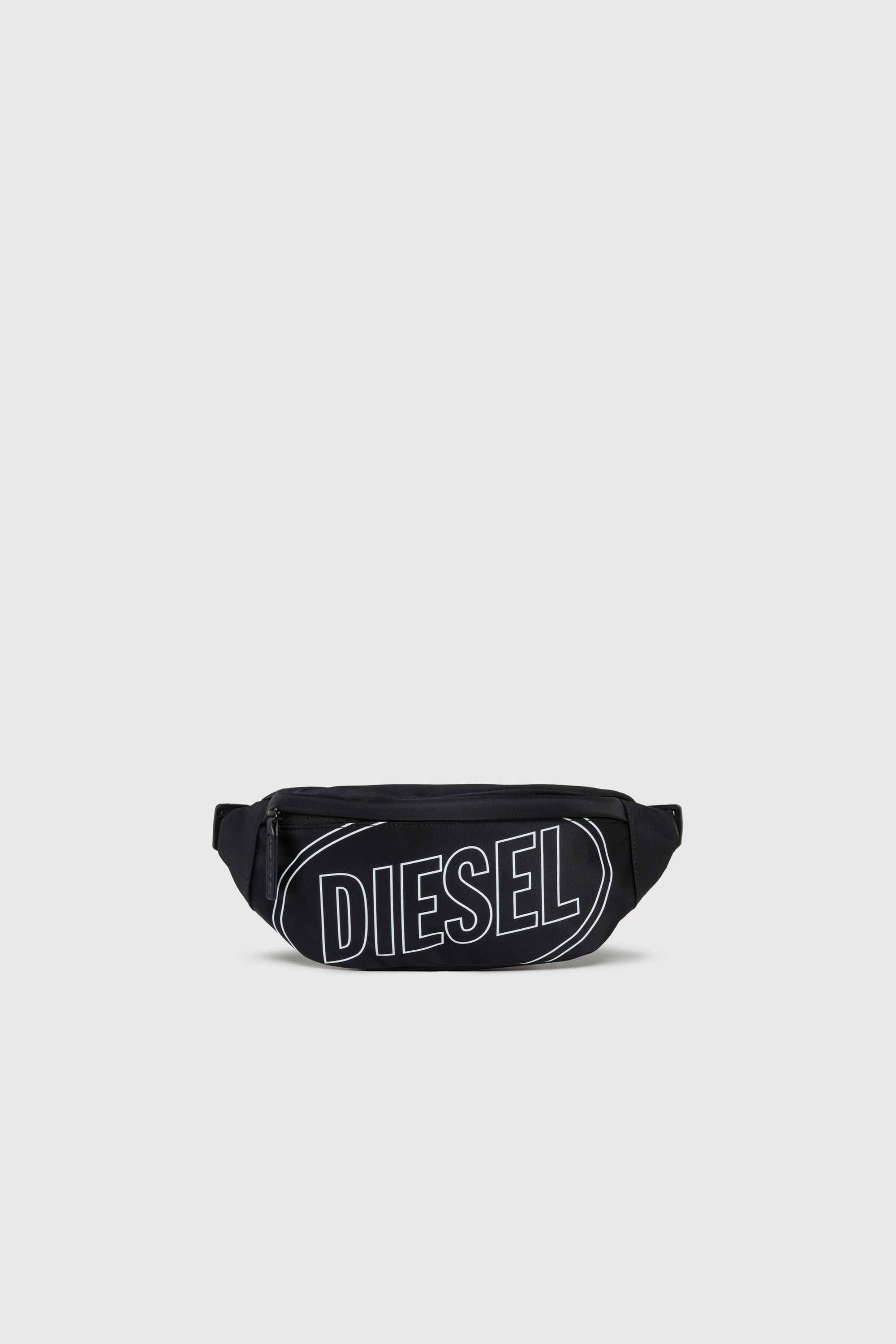 Diesel - WCIRY, Man's WCIRY - Nylon belt bag with logo print in Black - 1