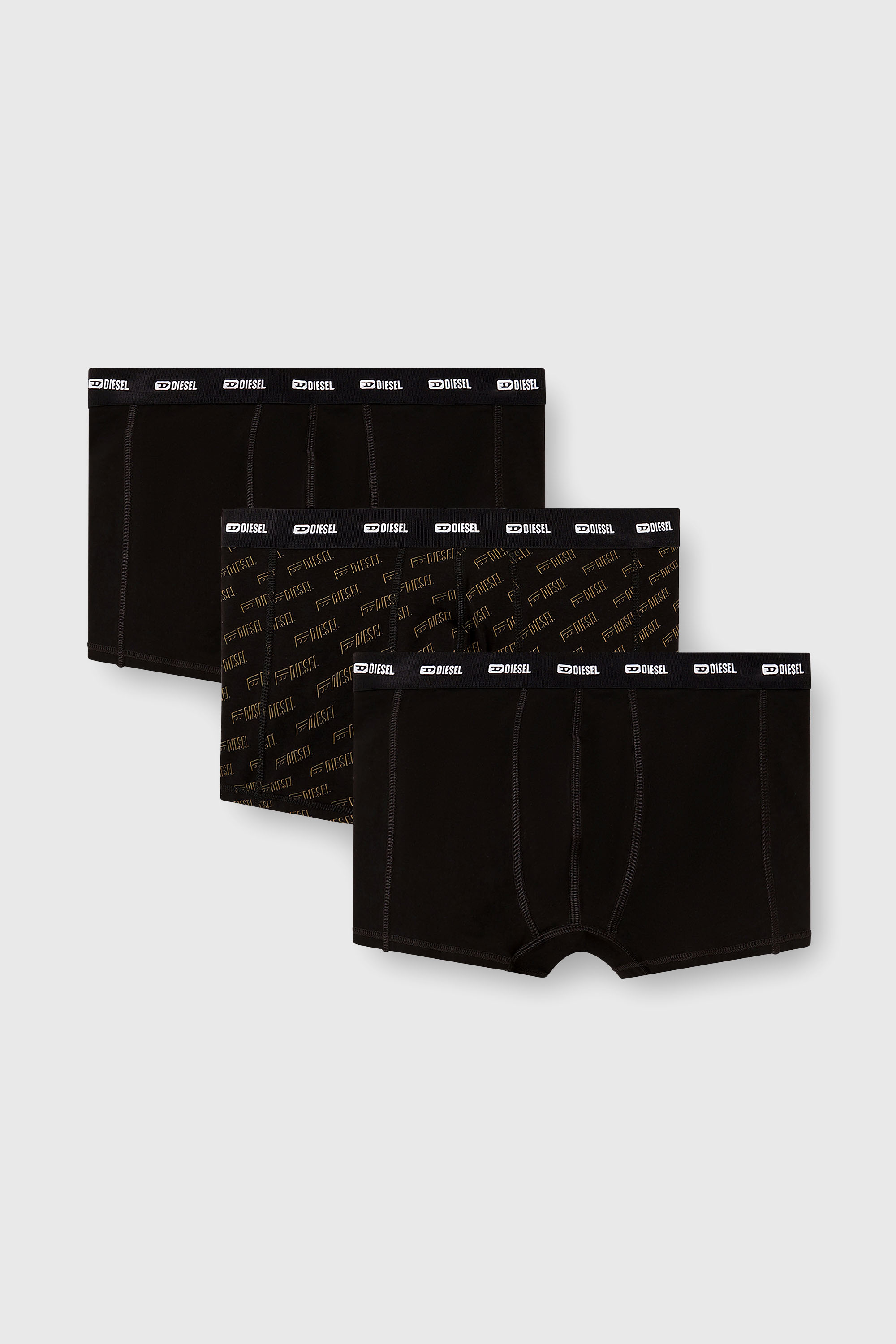 Diesel - DAMIEN-UTLT-3PACK, Man's Three-pack boxer briefs with stylised logo in Black - 2