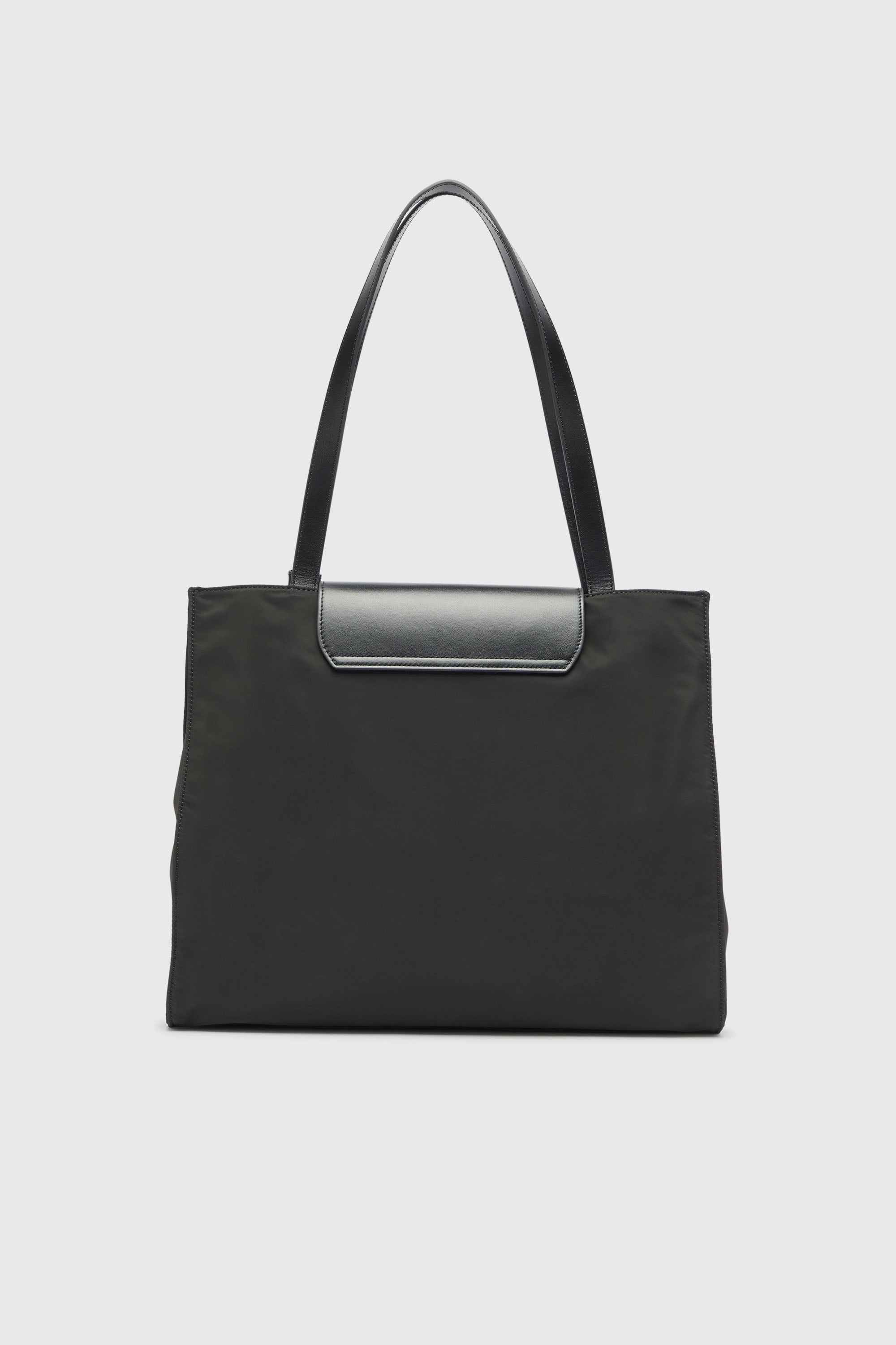 Diesel - 1DR TOTE E/W, Unisex's 1DR - Shopping bag in nylon with leather flap in Black - 2