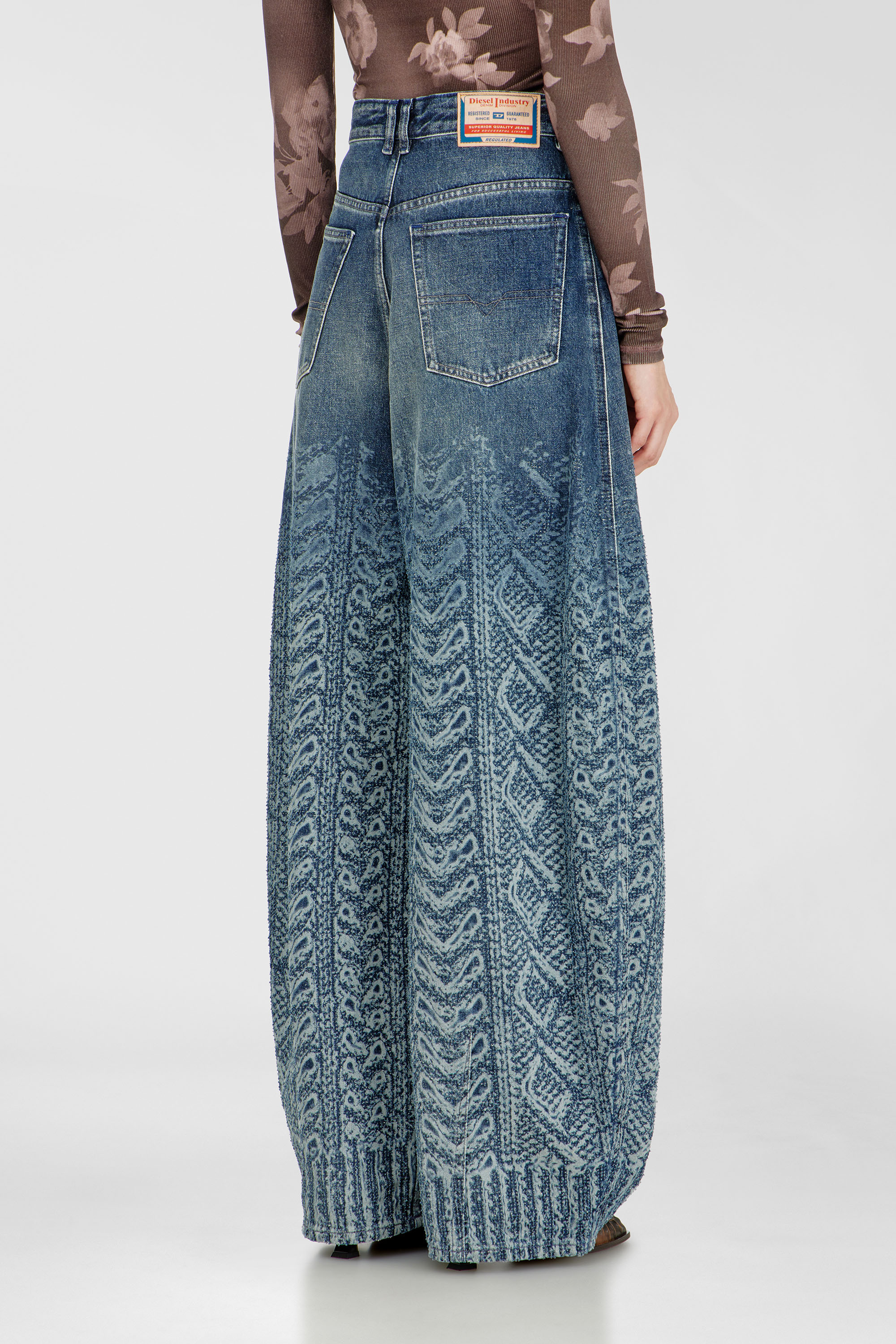 Diesel - Woman's Relaxed Jeans 1987 D-Khelz 007EV, Dark Blue - 5