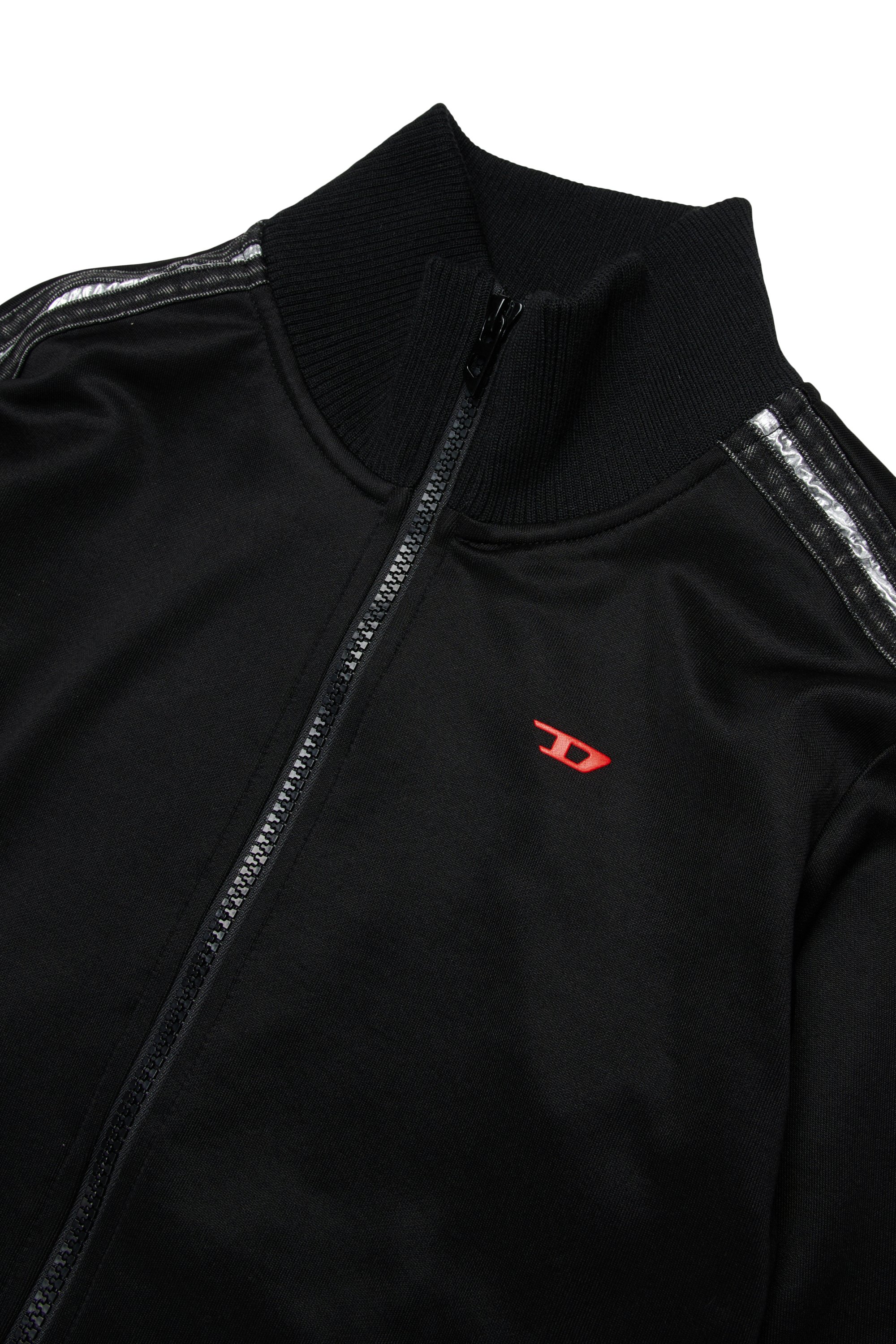 Diesel - SACARON, Man's Sweatshirt with zip and logo detail in Black - 3